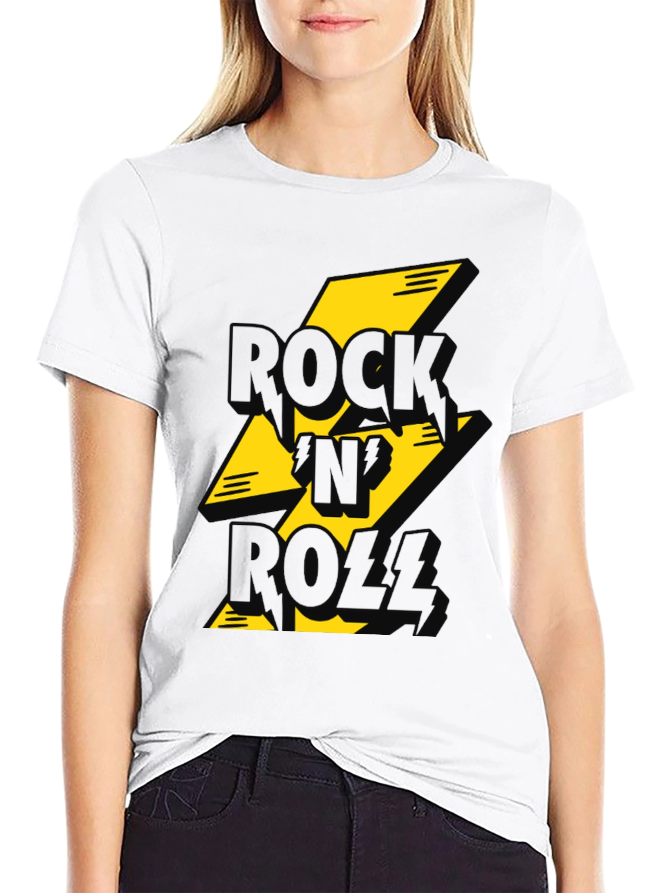 Rock n Roll Graphic Tee - Black T-Shirt