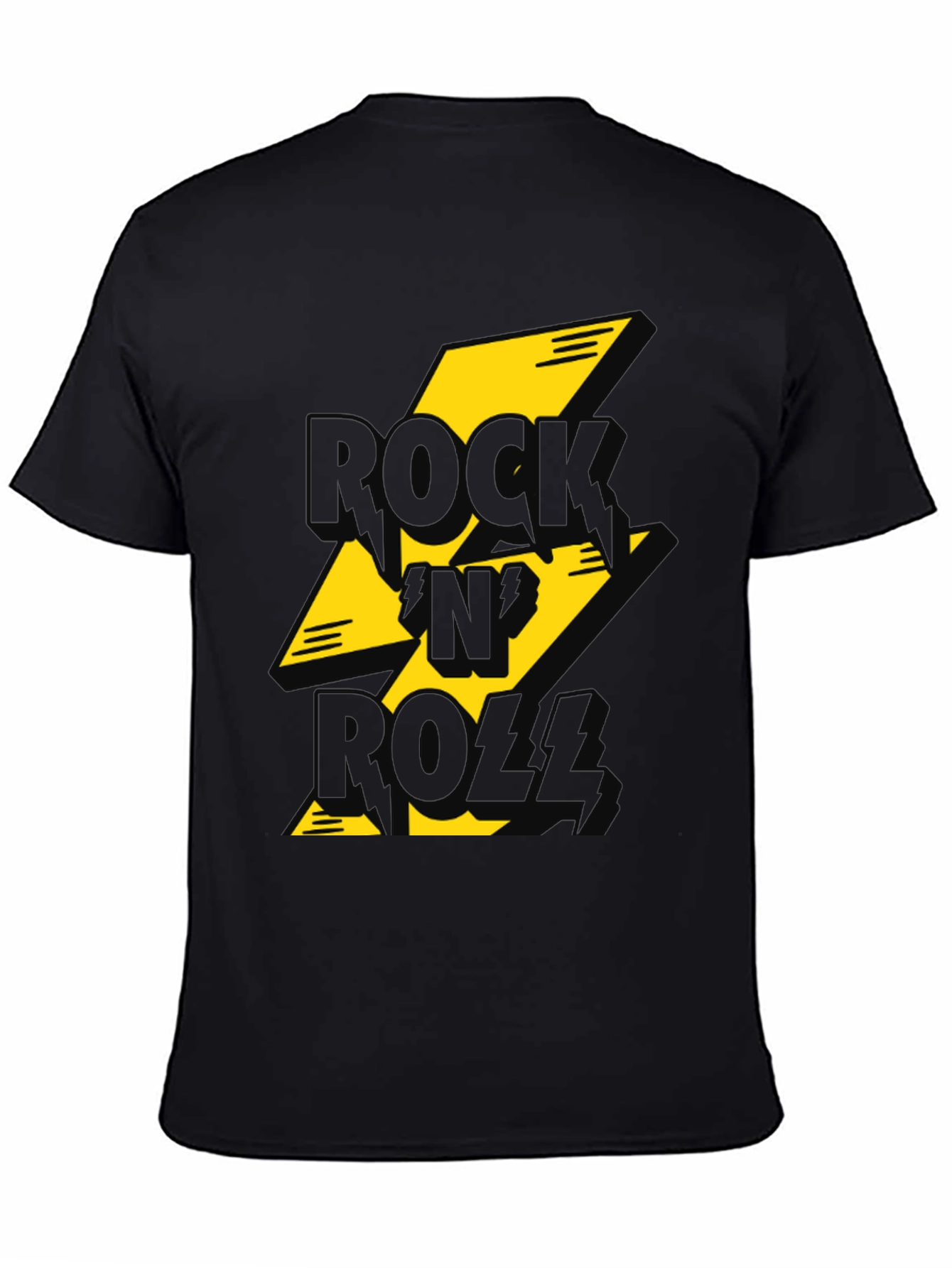 Rock n Roll Graphic Tee - Black T-Shirt