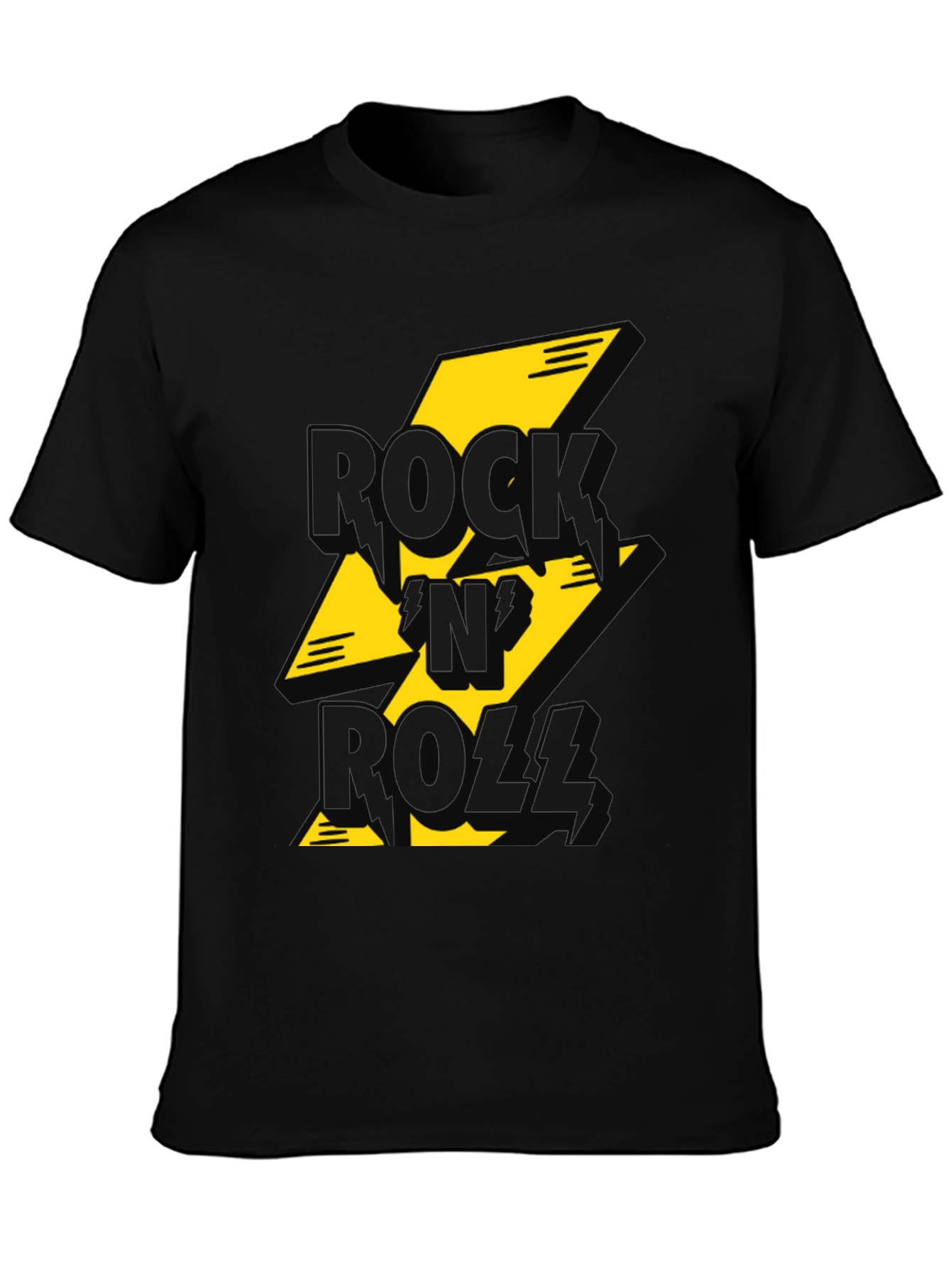 Rock n Roll Graphic Tee - Black T-Shirt