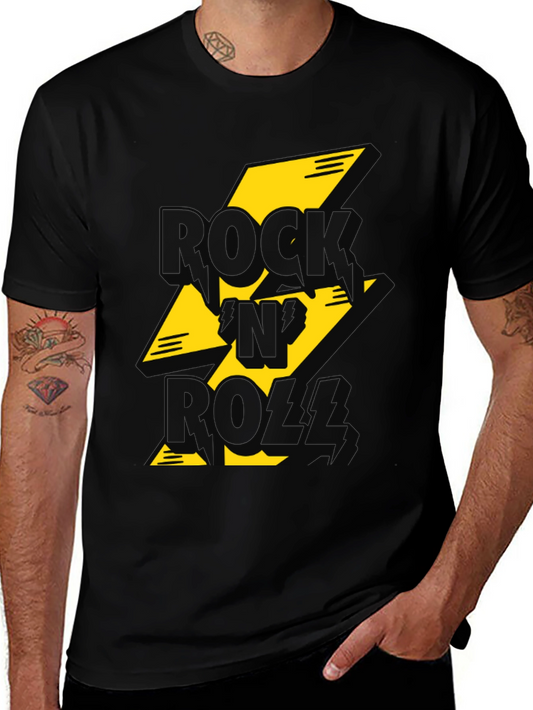 Rock n Roll Graphic Tee - Black T-Shirt