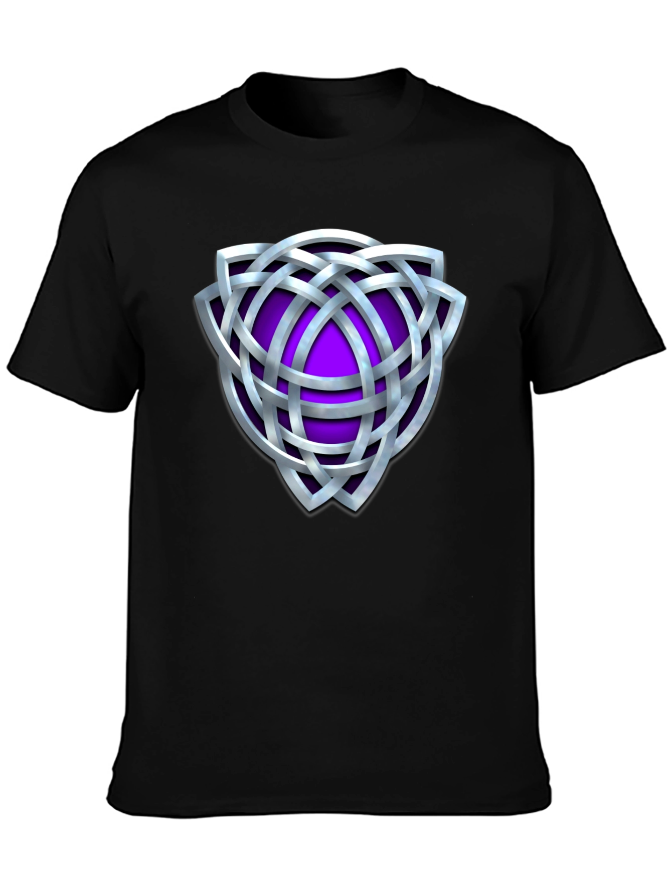 Celtic Knot Purple Shield Graphic T-Shirt