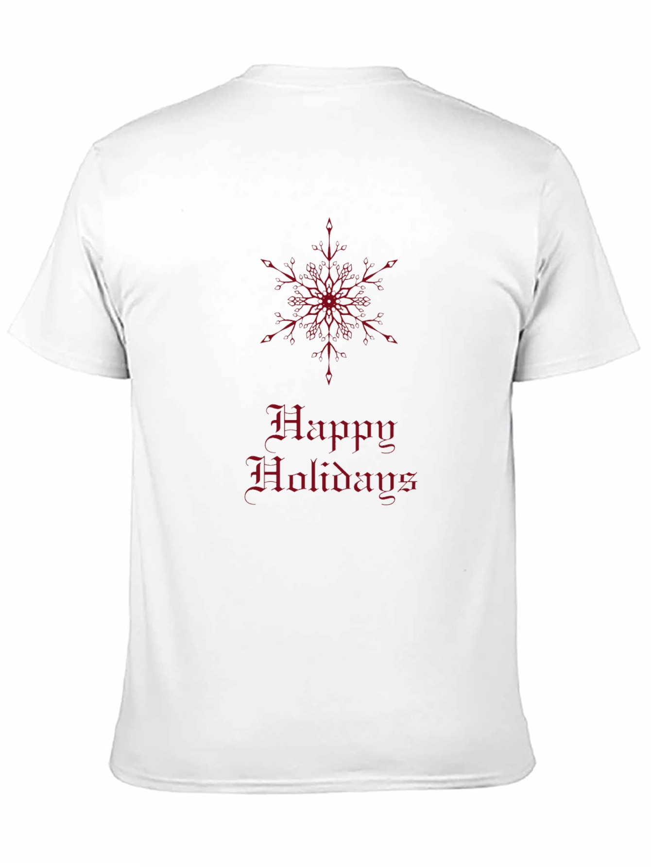 Happy Holidays Snowflake Graphic T-Shirt - Black