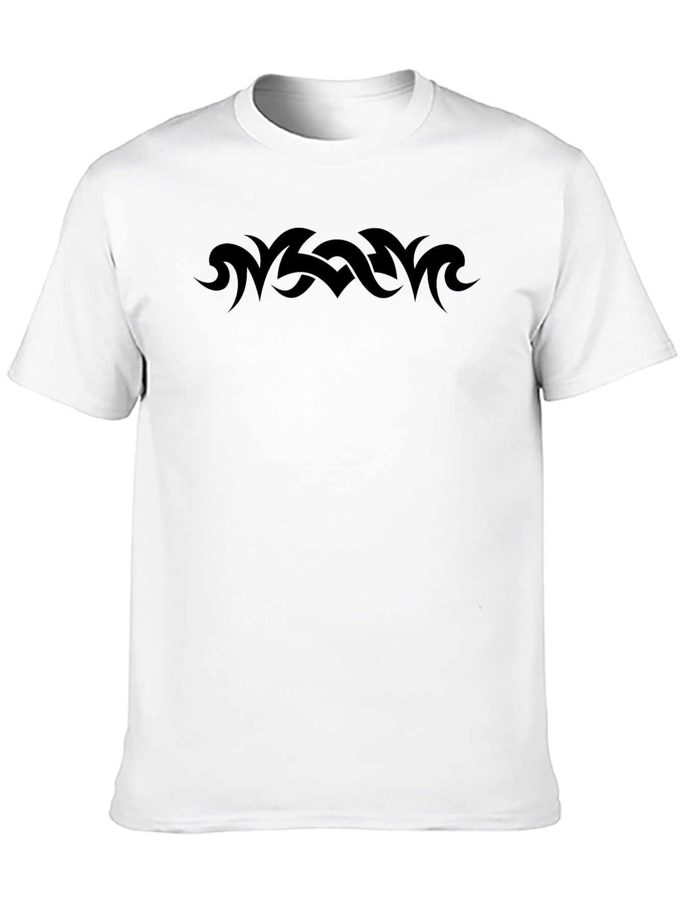 Mens Black T-Shirt with Tribal Graphic