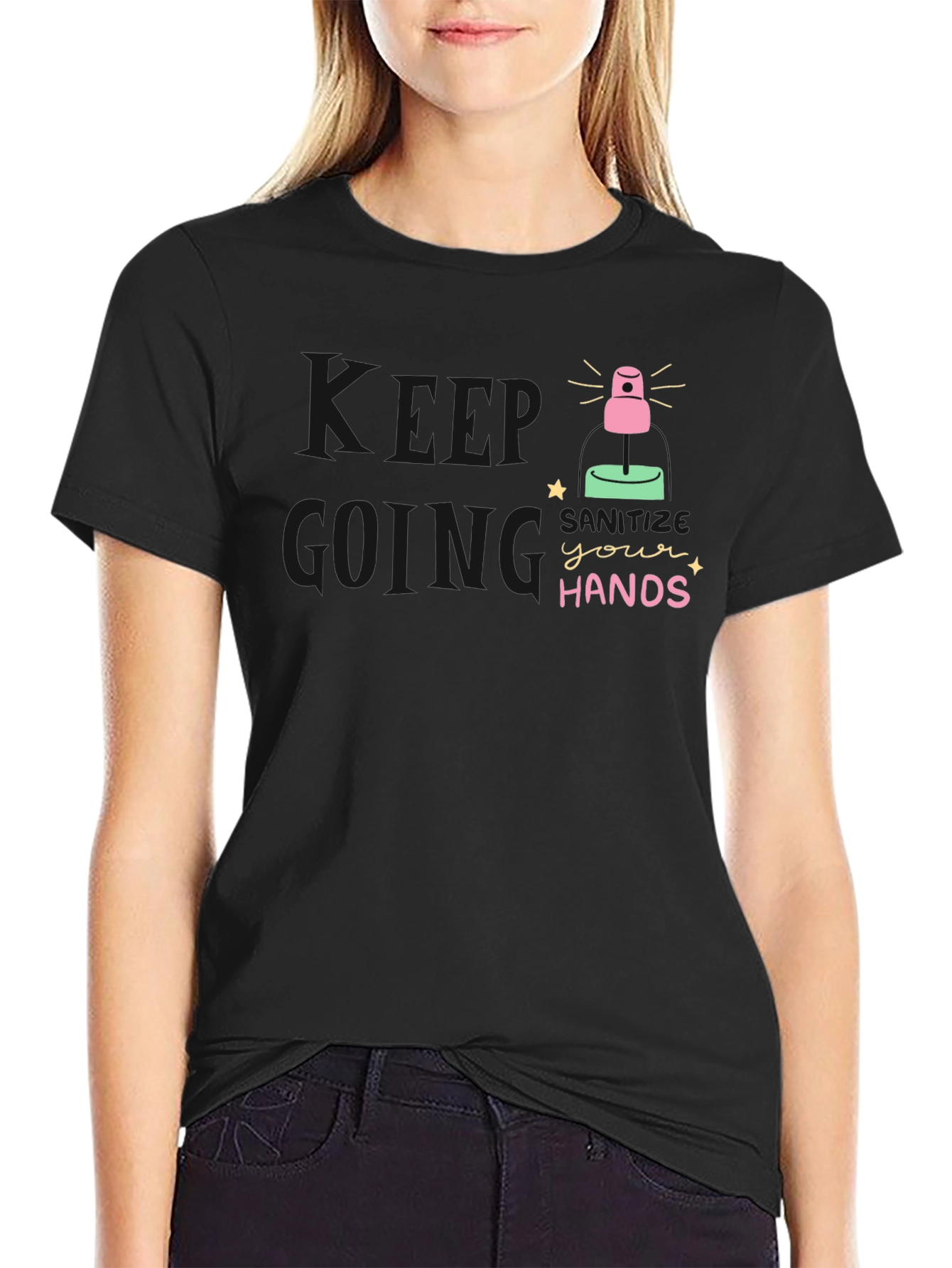 Sanitize Your Hands Black T-Shirt