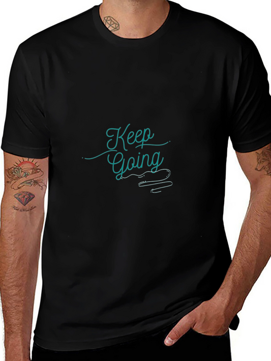 Keep Going Black Graphic Tee