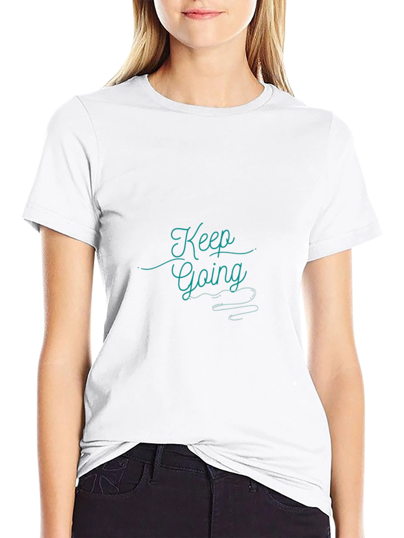 Keep Going Black Graphic Tee