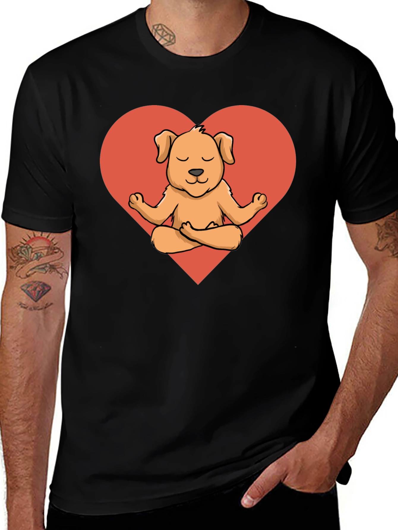 Meditating Dog T-Shirt - Cute Canine Yoga Tee