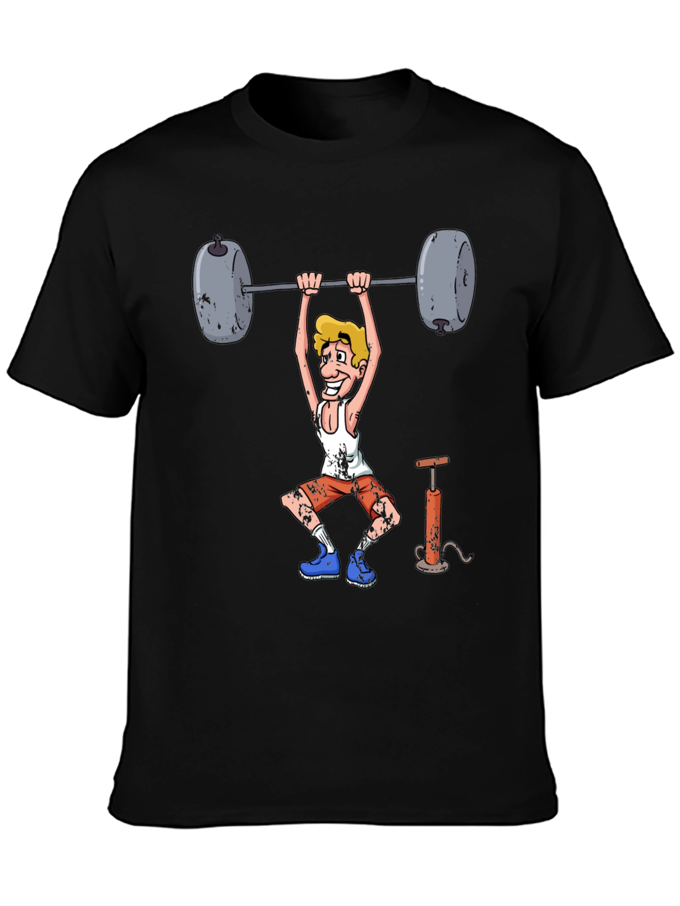 Weightlifter Cartoon Graphic Tee