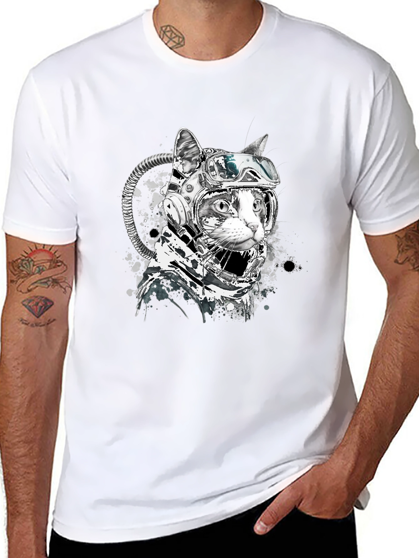 Space Cat T-Shirt - Unique Graphic Tee