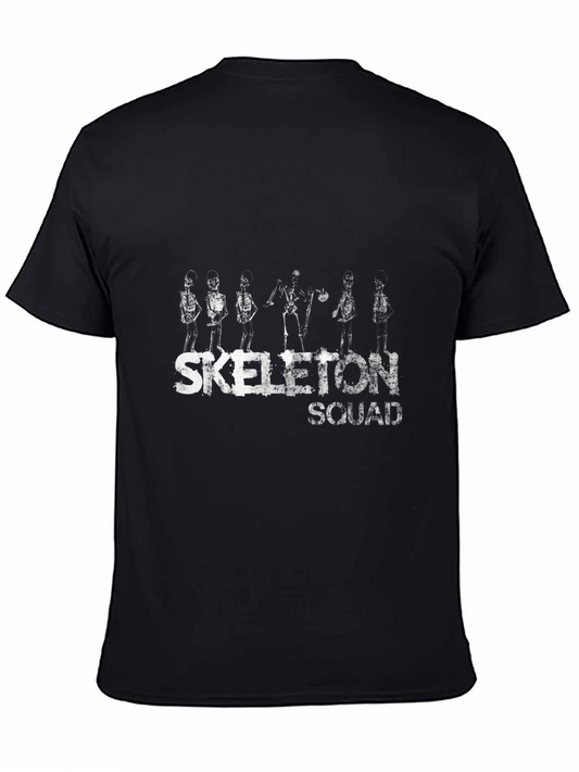 Skeleton Squad Graphic Print Black T-Shirt