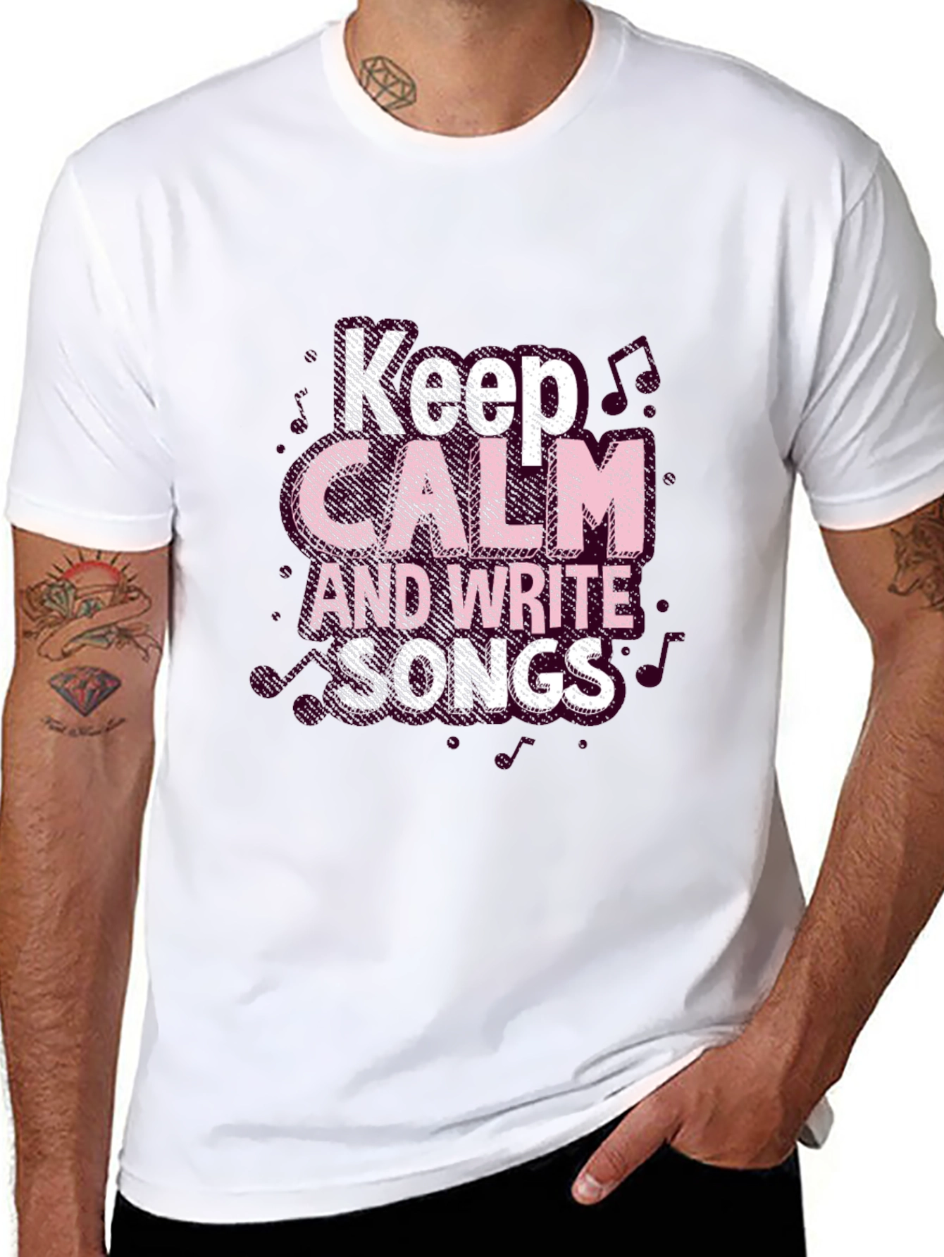 Keep Calm and Write Songs Black T-Shirt