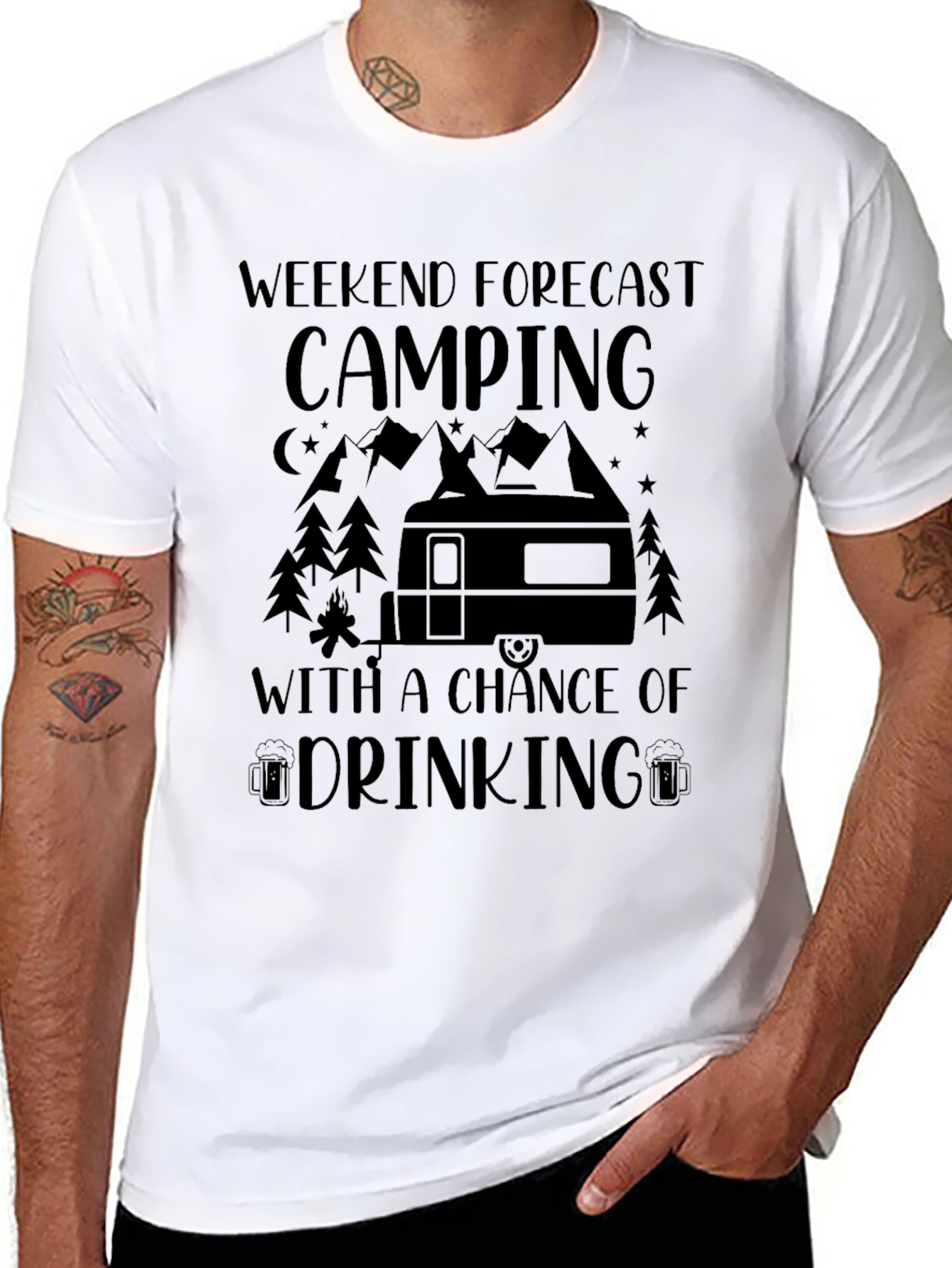 Camping Weekend Forecast T-Shirt