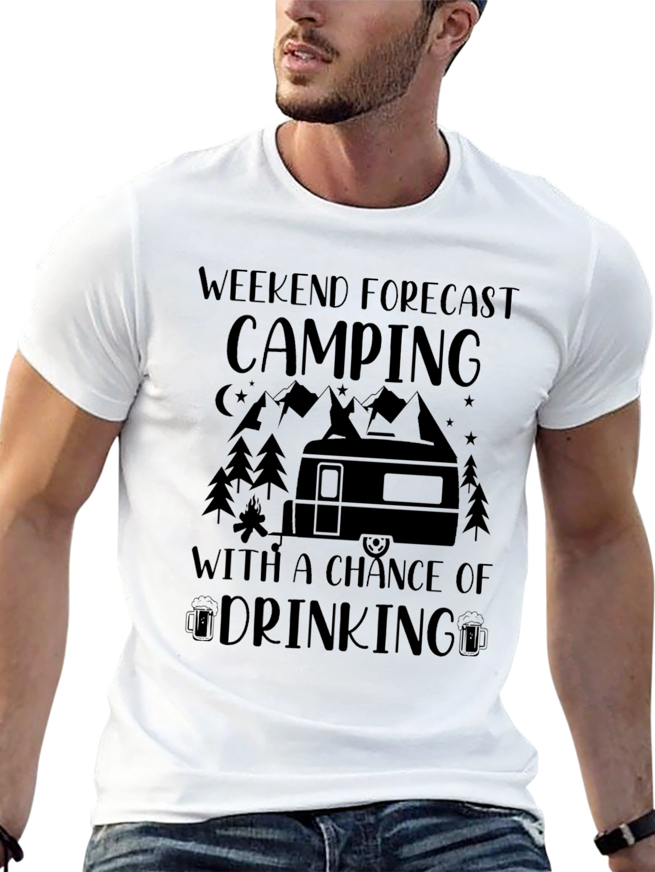 Camping Weekend Forecast T-Shirt