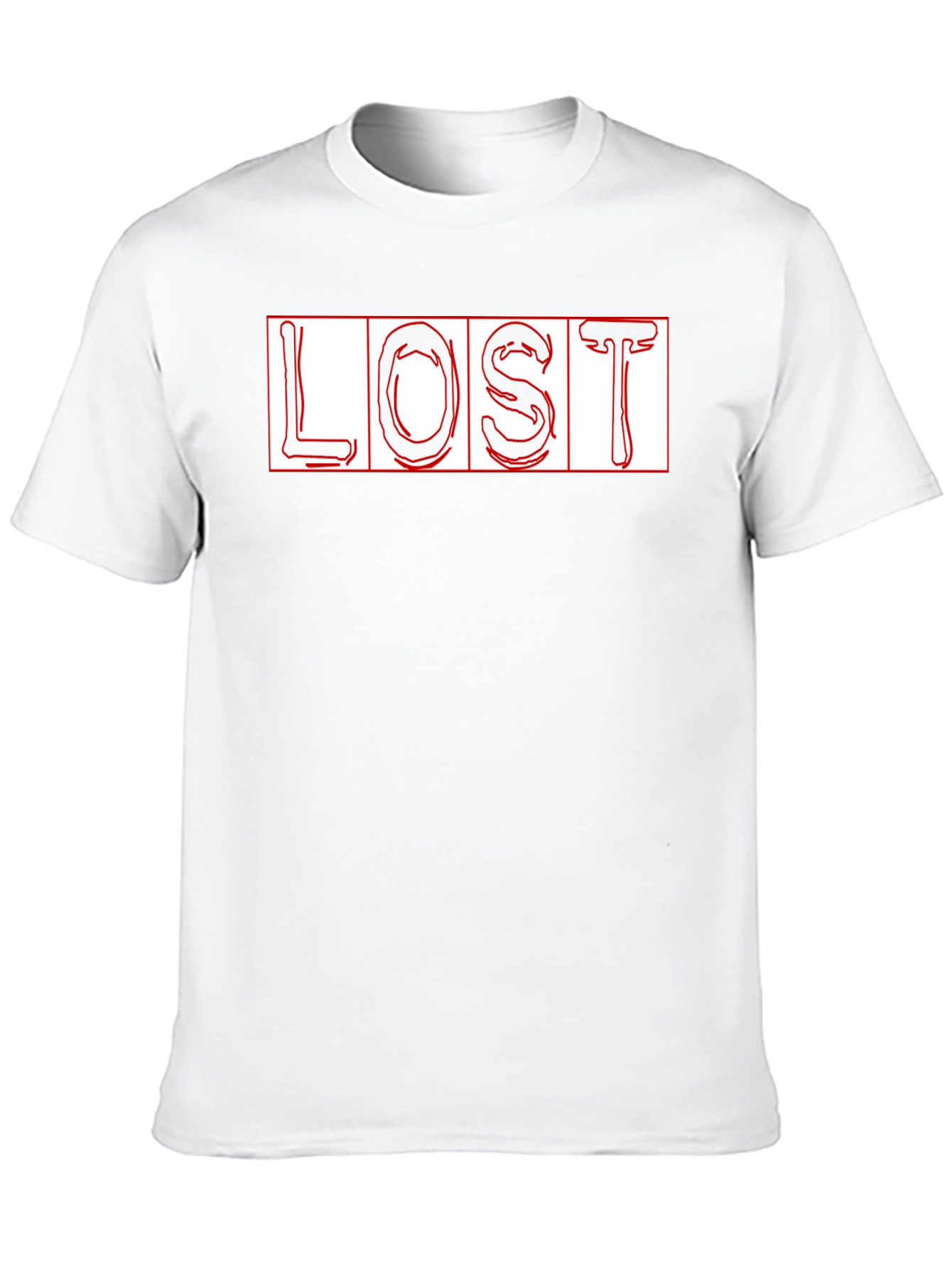 LOST Graphic Print Black T-Shirt - Trendy Style