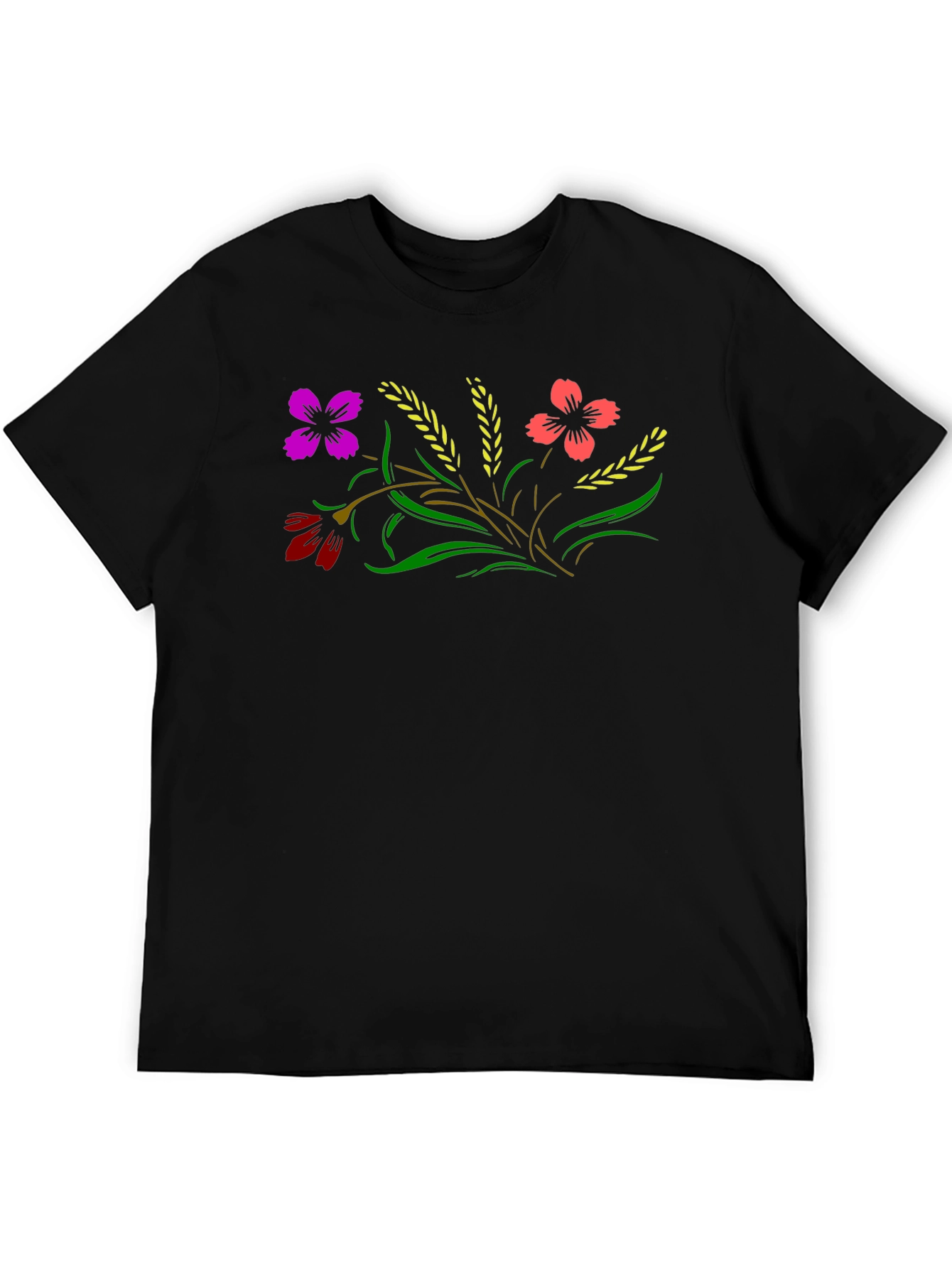 Floral T-Shirt - Black