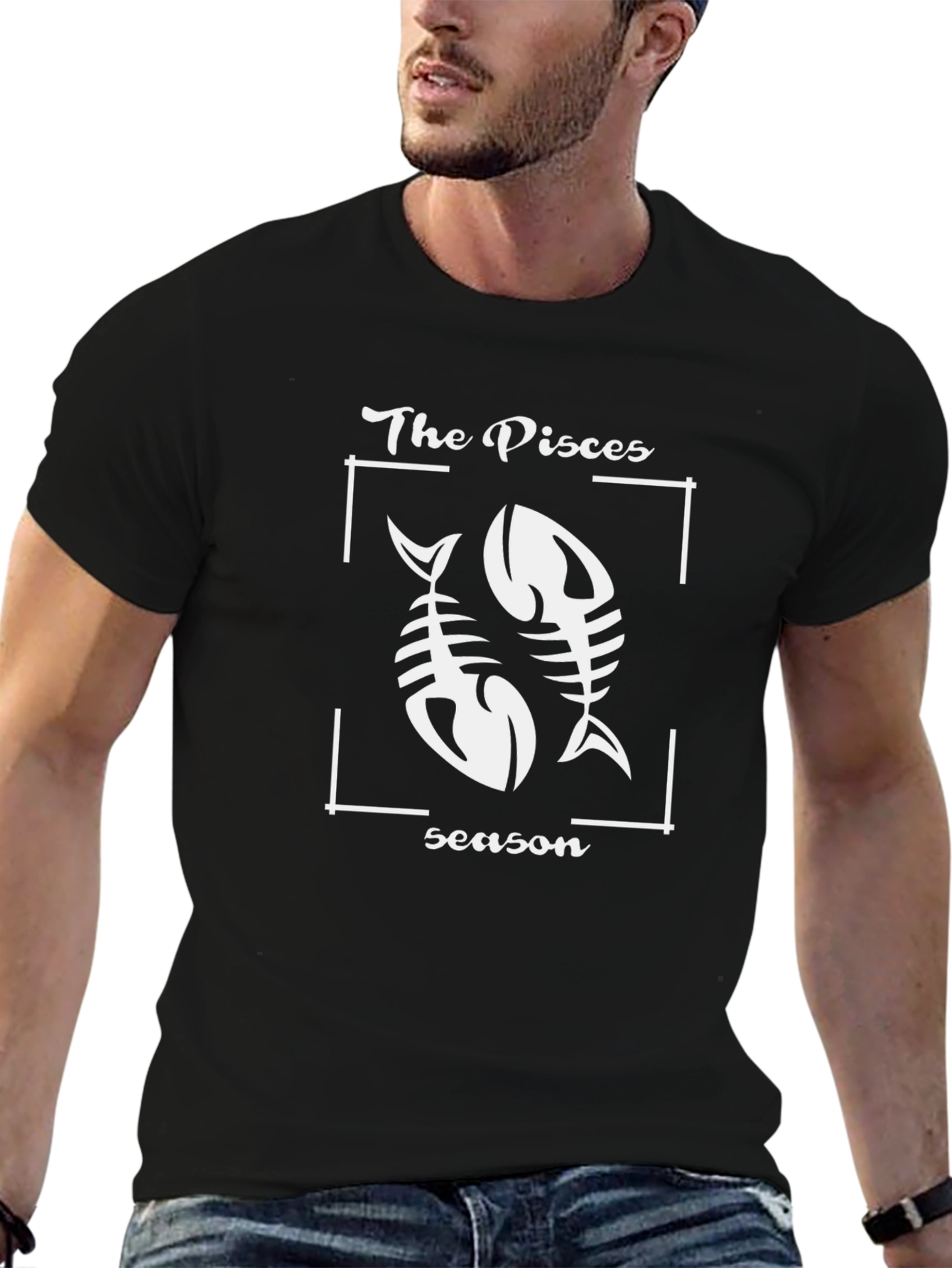 Pisces Season Black Graphic Tee - Unisex