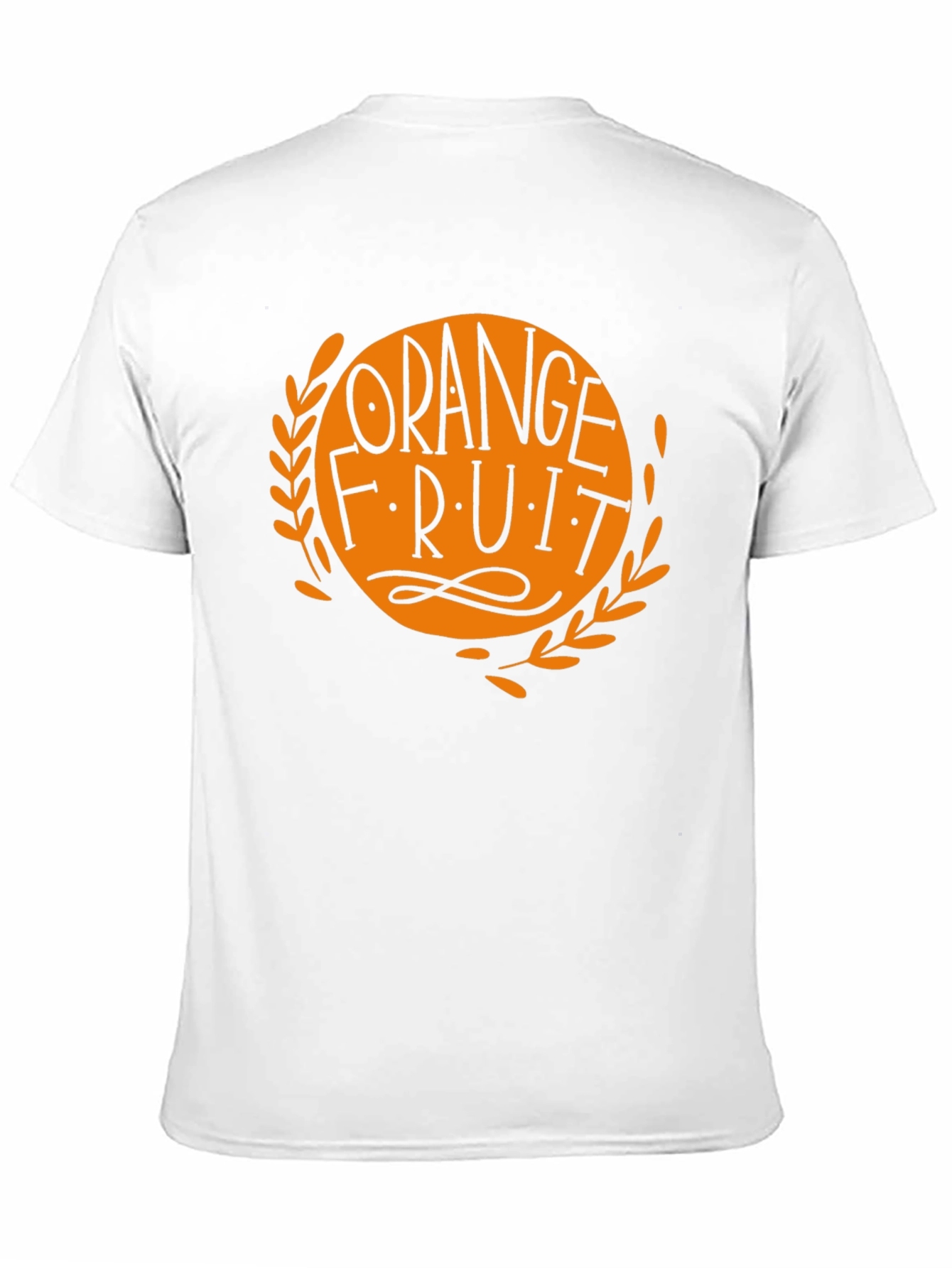 Orange Fruit Graphic Black T-Shirt