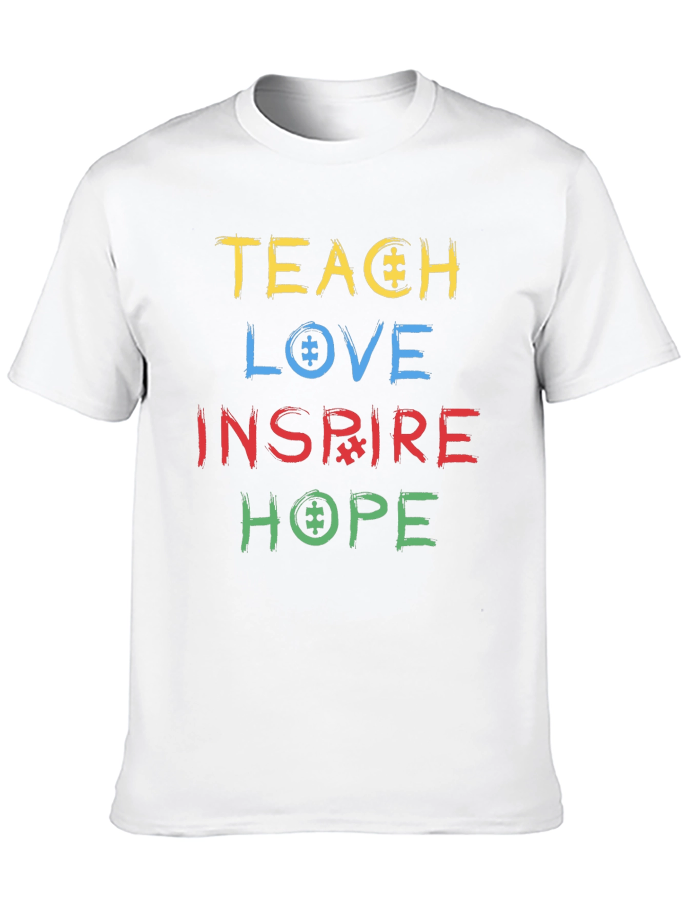 Autism Awareness T-Shirt - Teach Love Inspire Hope