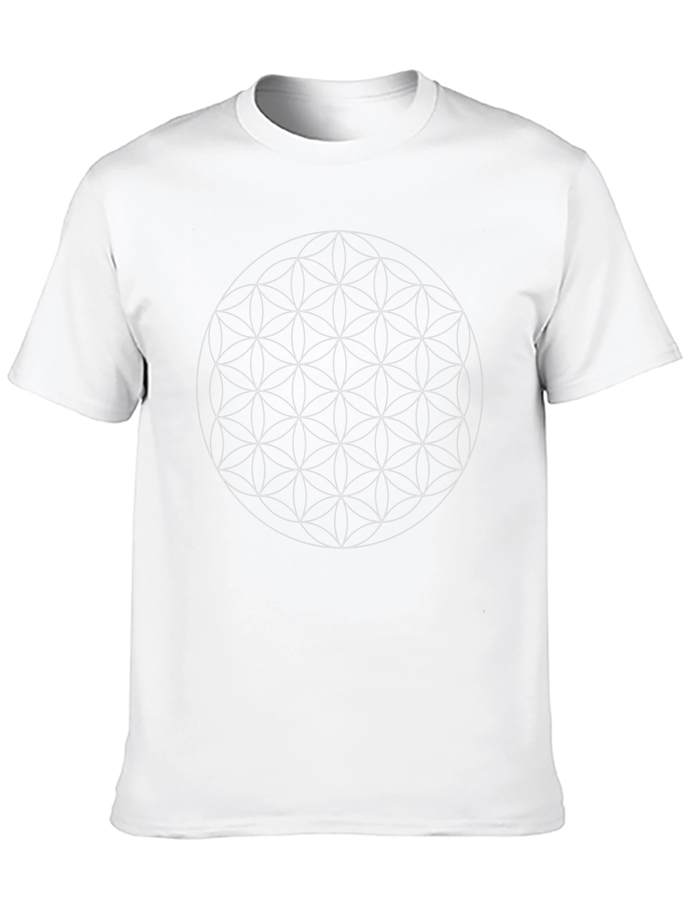 Flower of Life T-Shirt - Geometric Pattern Black Tee