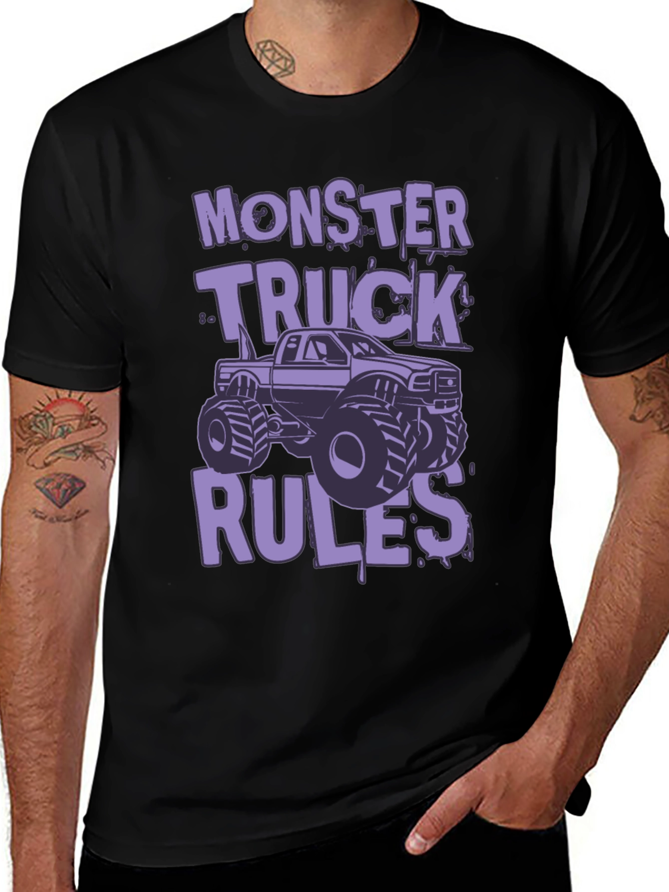 Monster Truck Rules Graphic Tee - Black