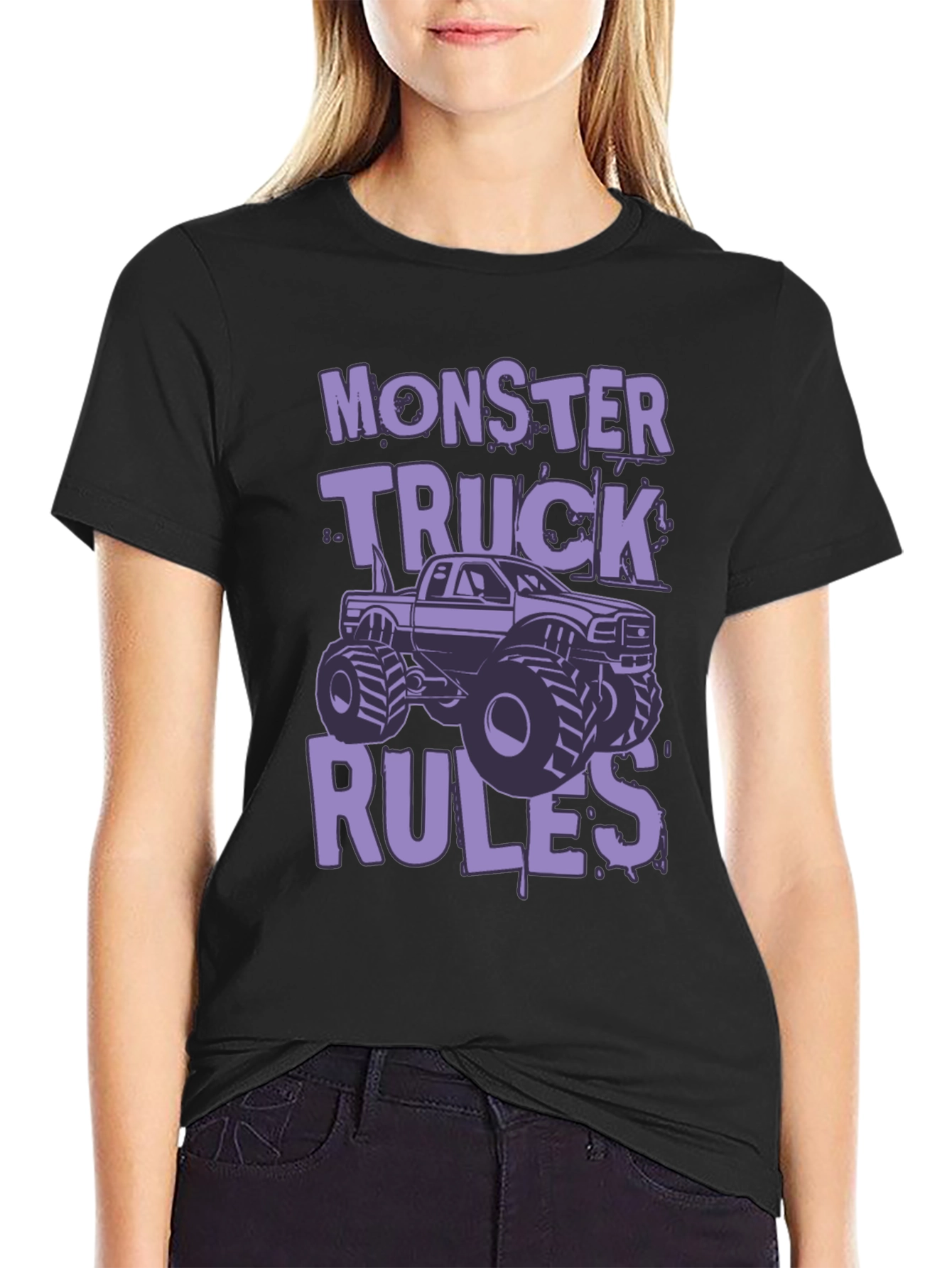 Monster Truck Rules Graphic Tee - Black