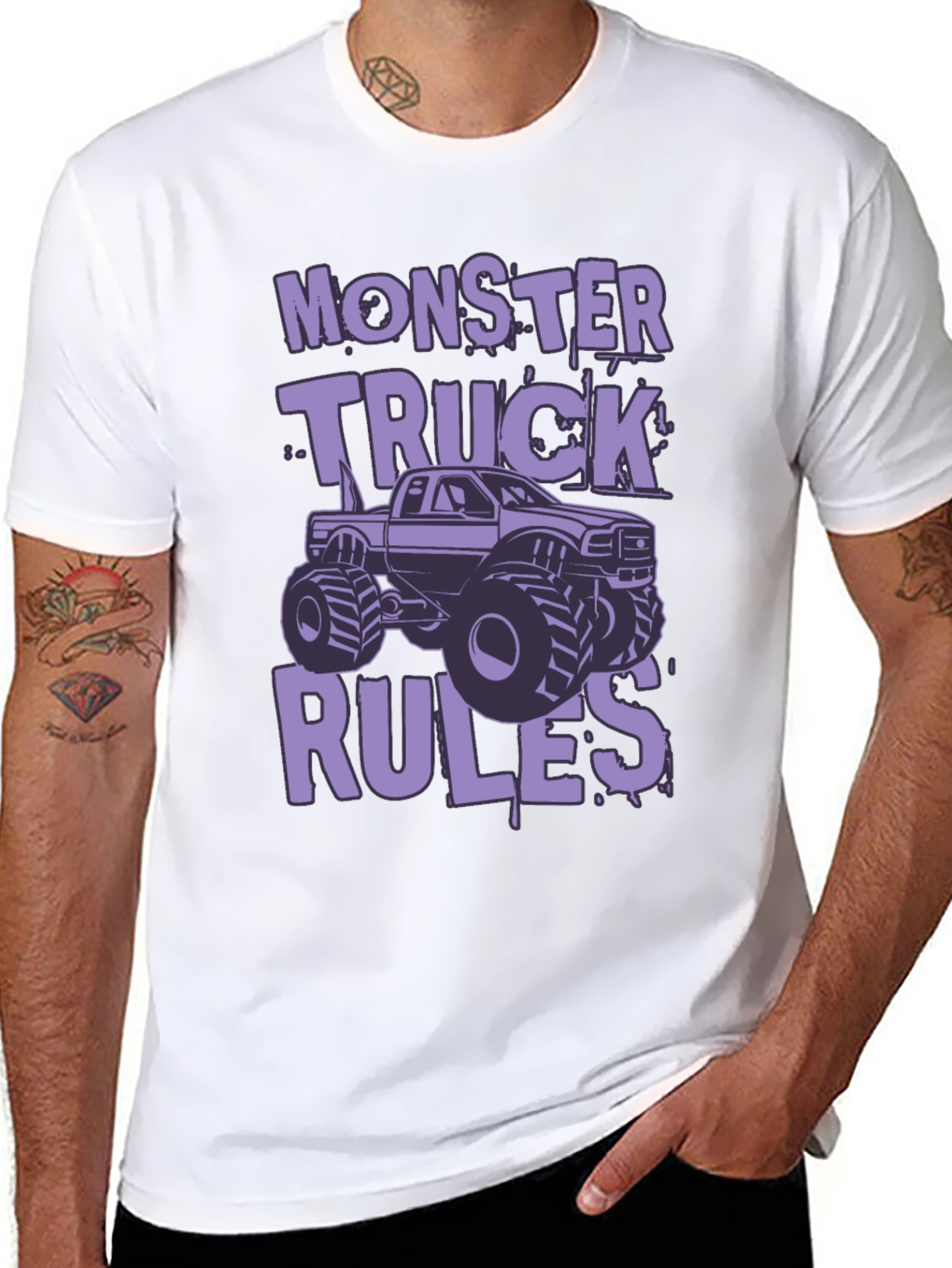 Monster Truck Rules Graphic Tee - Black