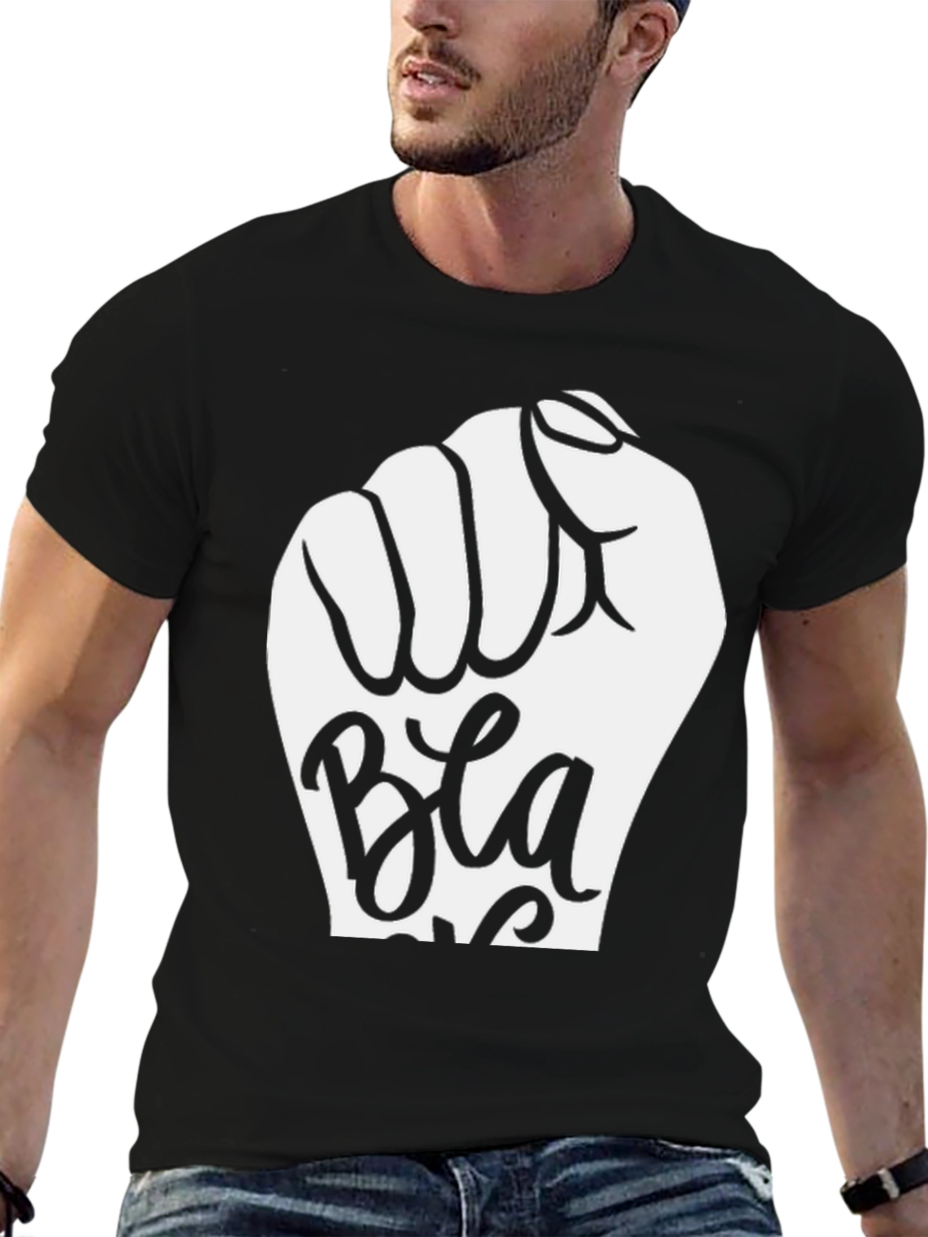 Black Power Fist T-Shirt - Bold Graphic Tee