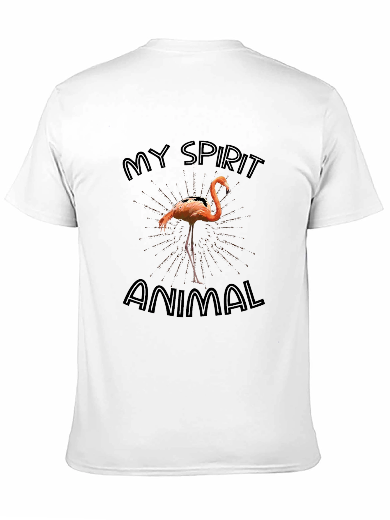 Flamingo Spirit Animal T-Shirt - Black Graphic Tee