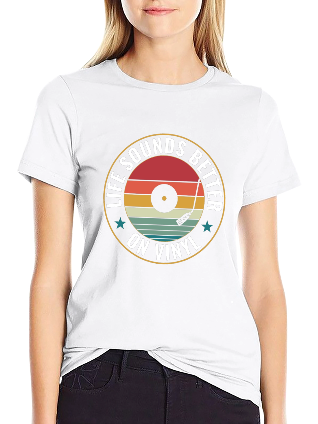 Life Sounds Better on Vinyl Graphic T-Shirt