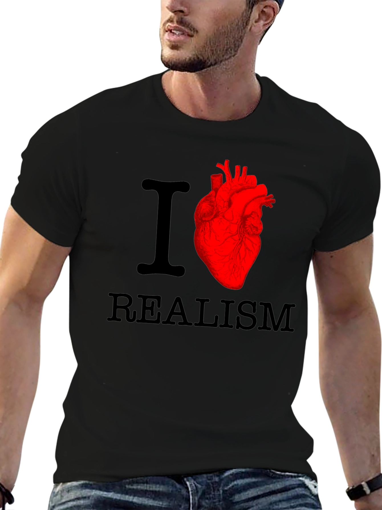 I Heart Realism Graphic T-Shirt - Bold Design