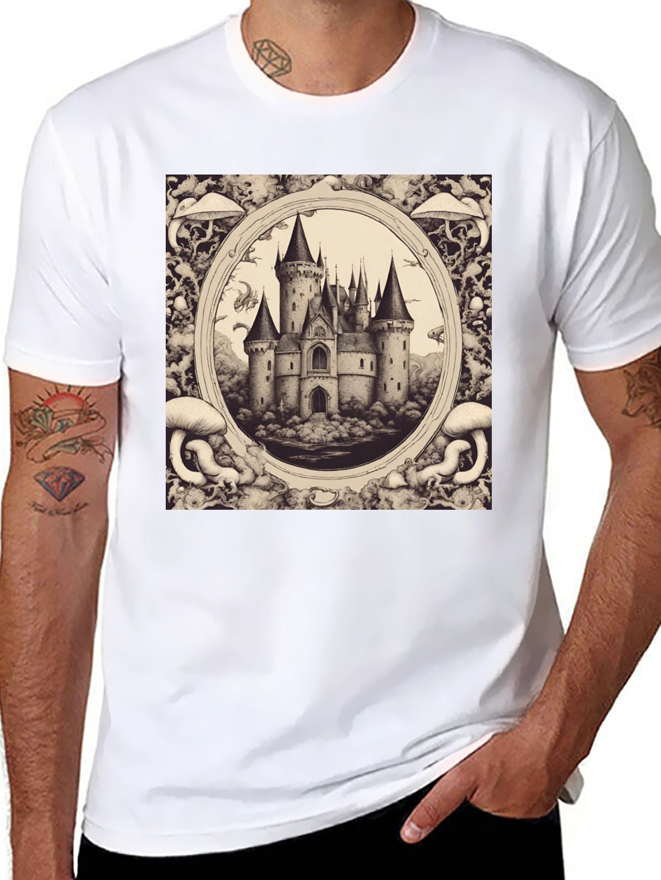 Castle Sketch Graphic Tee
