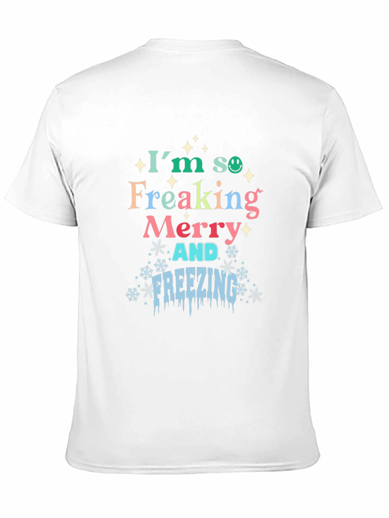 Merry & Freezing Graphic Tee - Holiday T-Shirt