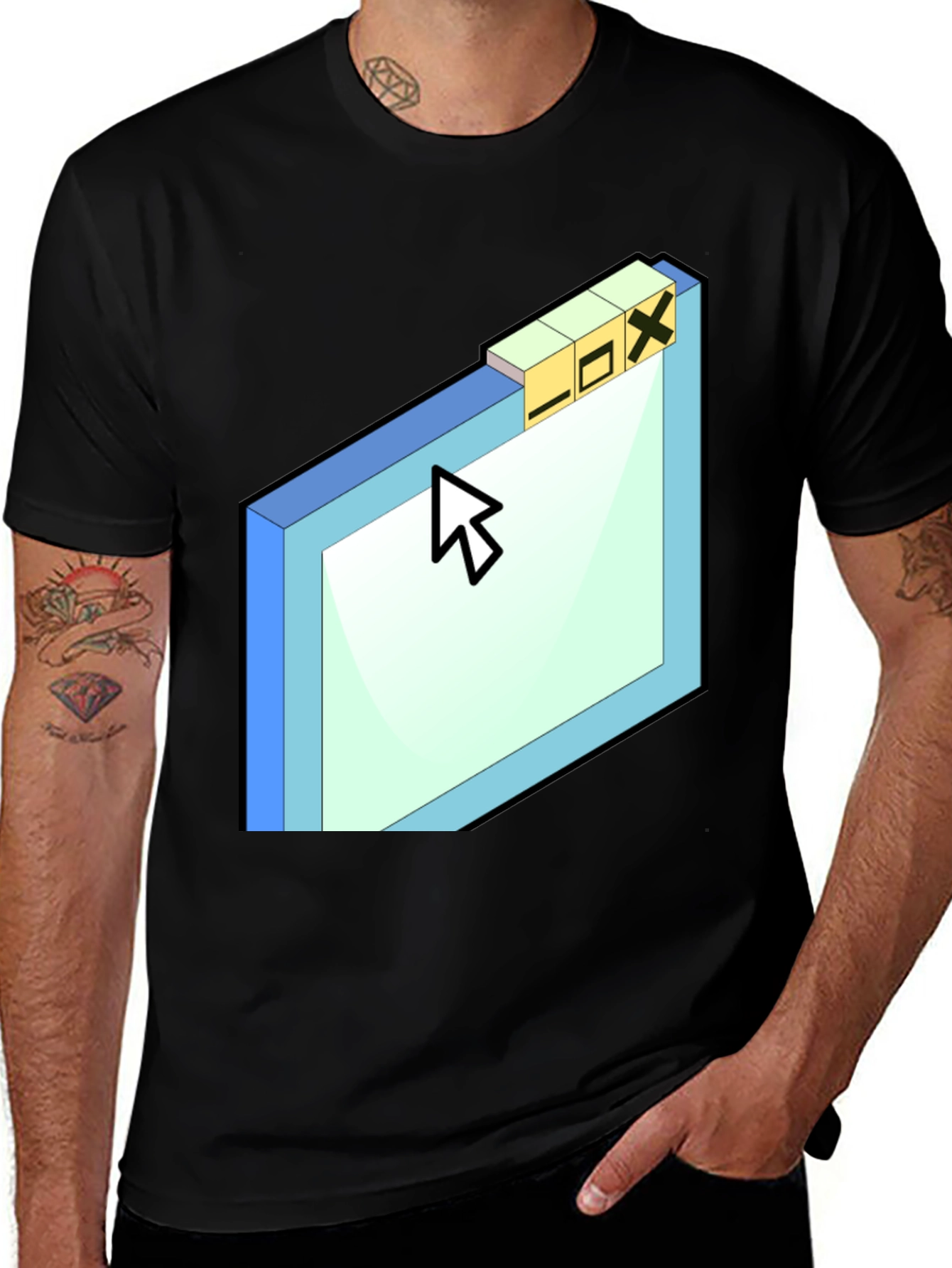Retro OS Window T-Shirt - Classic Design Tee