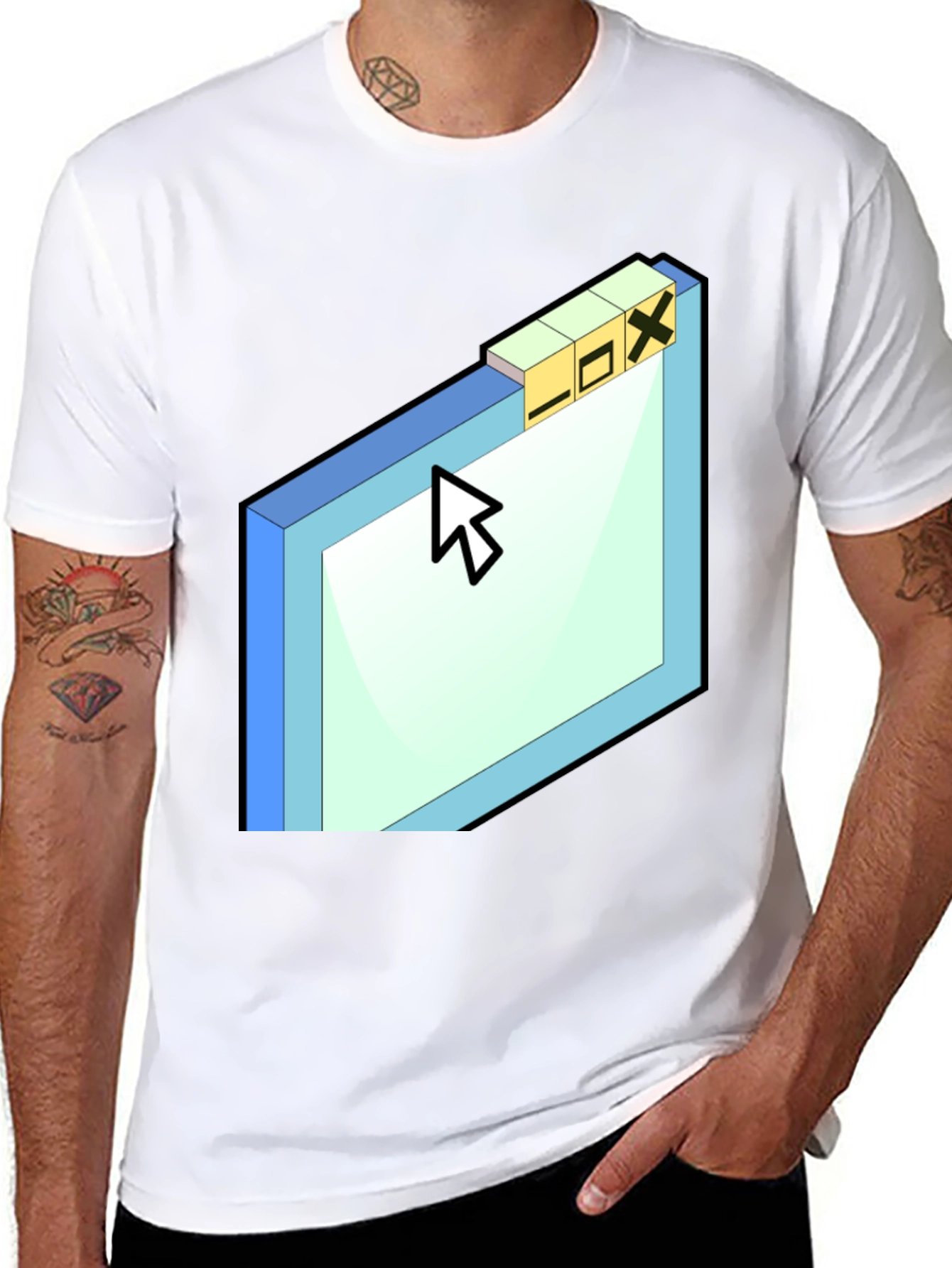 Retro OS Window T-Shirt - Classic Design Tee