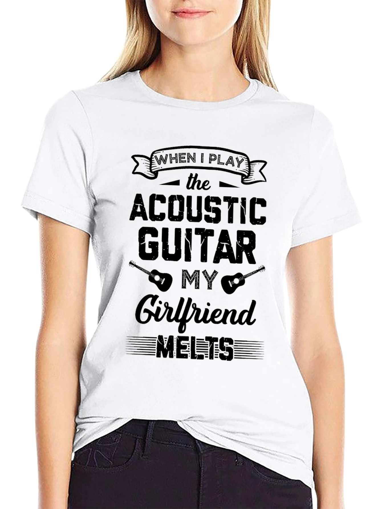 Acoustic Guitar Girlfriend Melts T-Shirt