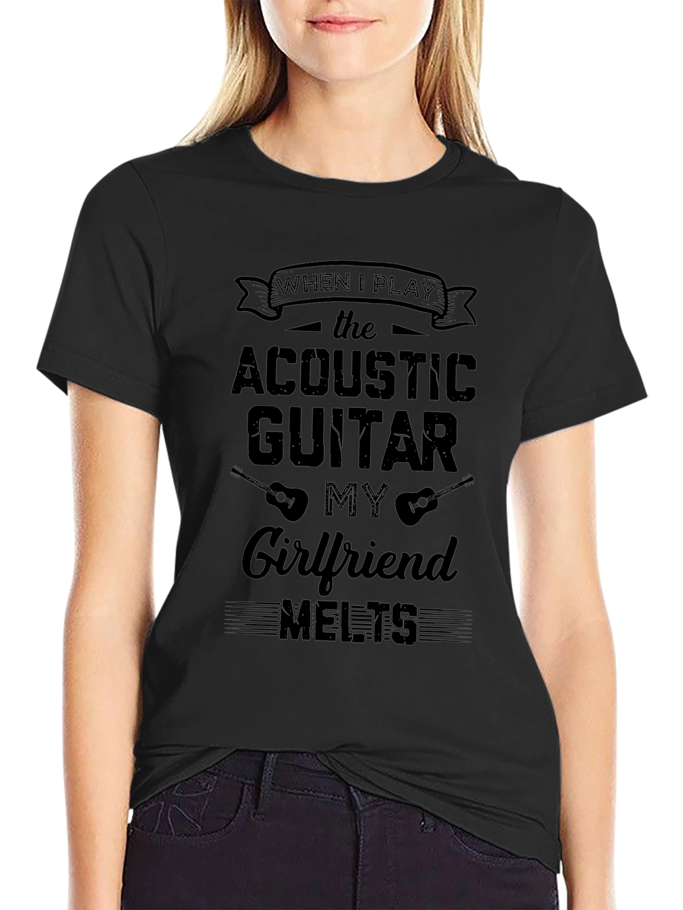 Acoustic Guitar Girlfriend Melts T-Shirt