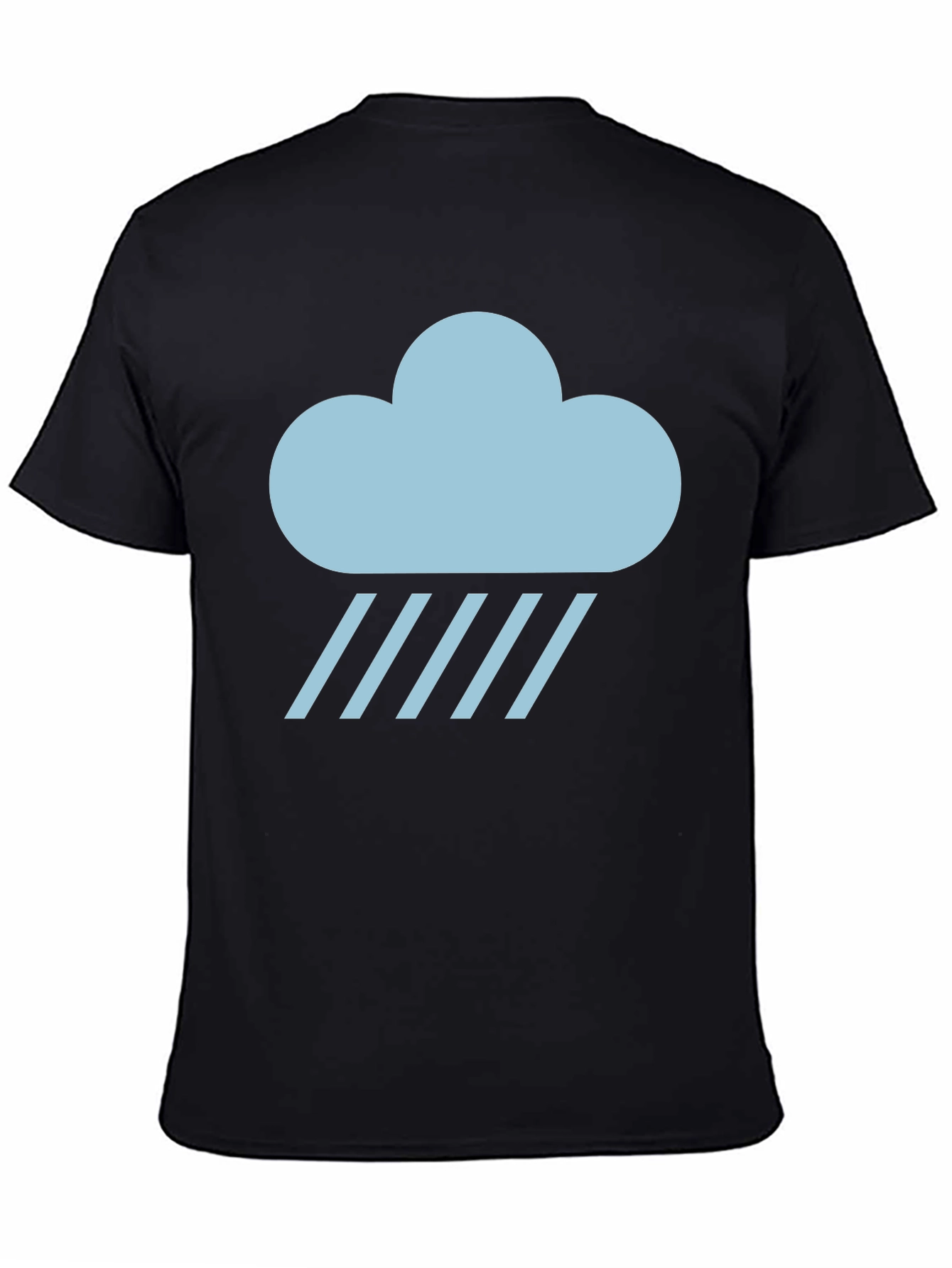 Rainy Cloud Graphic T-Shirt - Black