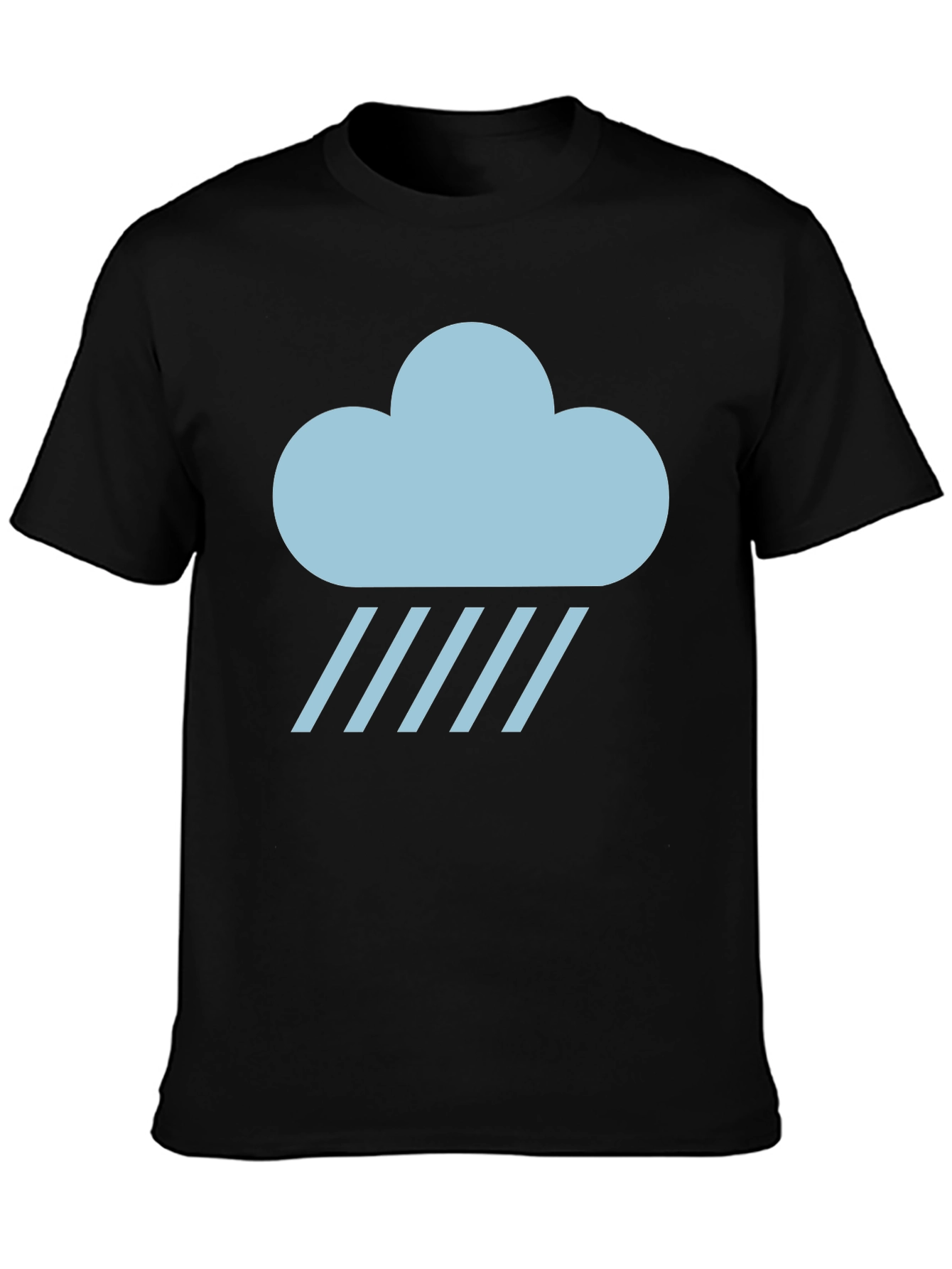 Rainy Cloud Graphic T-Shirt - Black