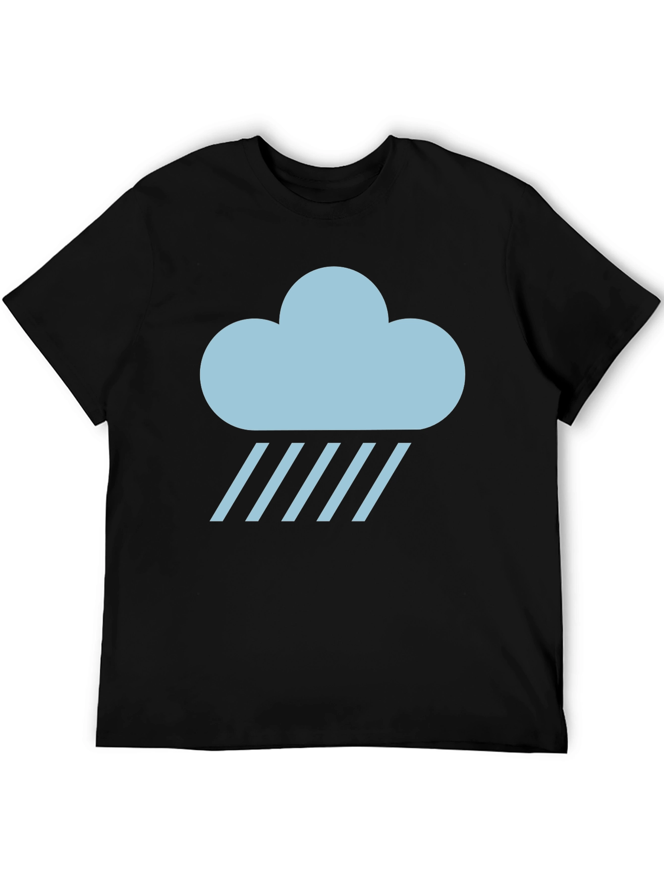 Rainy Cloud Graphic T-Shirt - Black