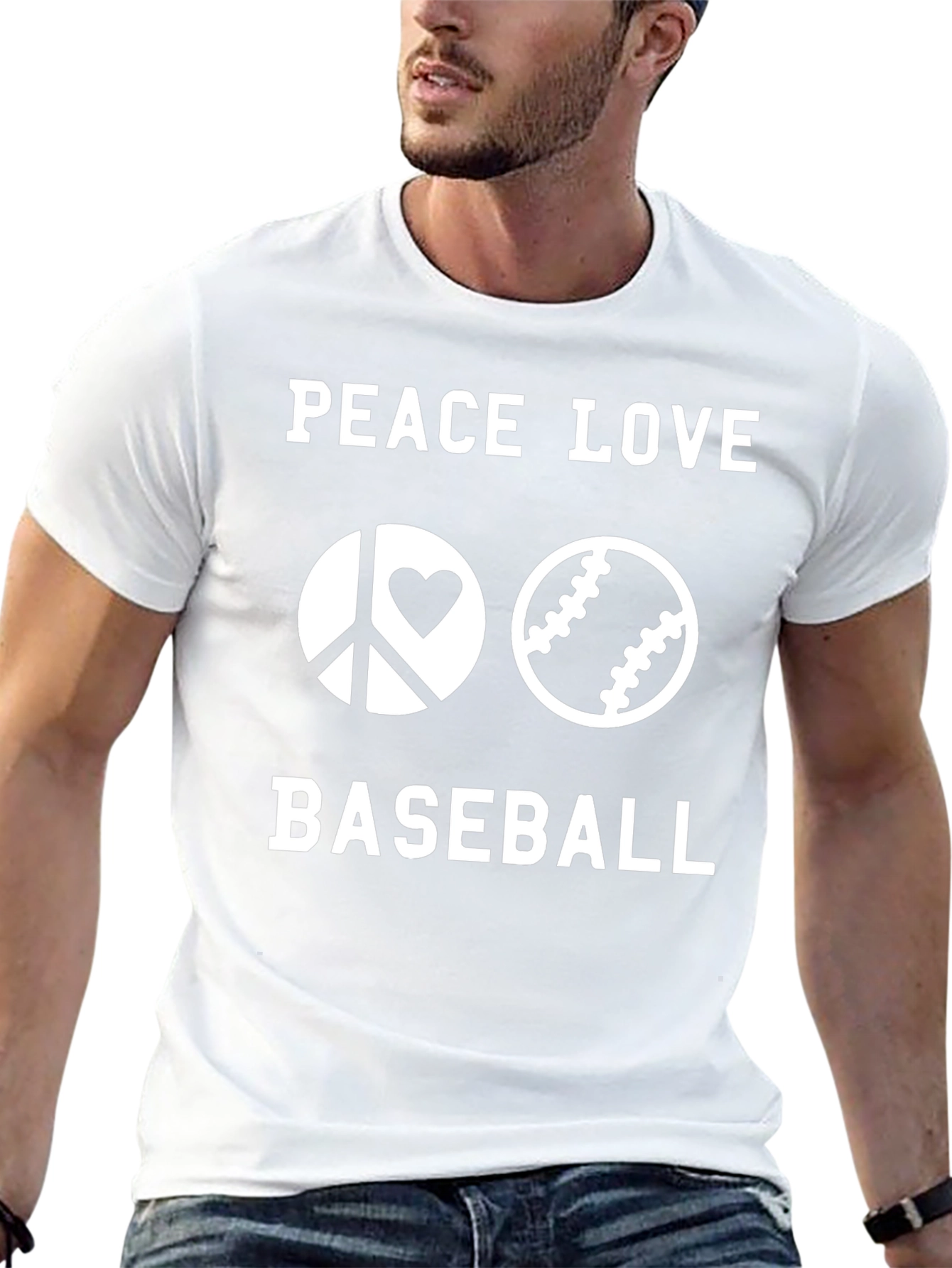 Peace Love Baseball T-Shirt