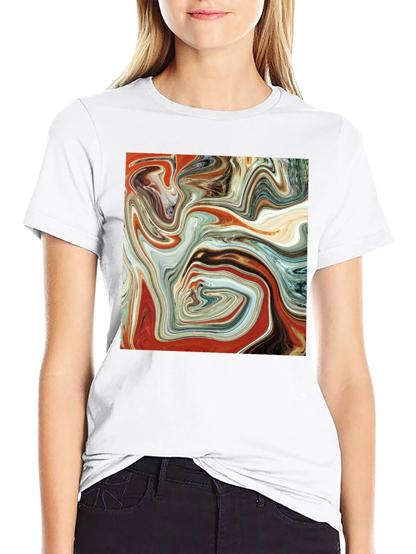 Abstract Art Swirl T-Shirt - Modern Graphic Tee