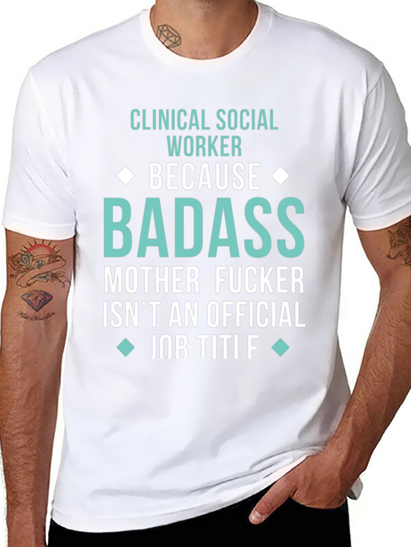 Clinical Social Worker Badass Graphic Tee