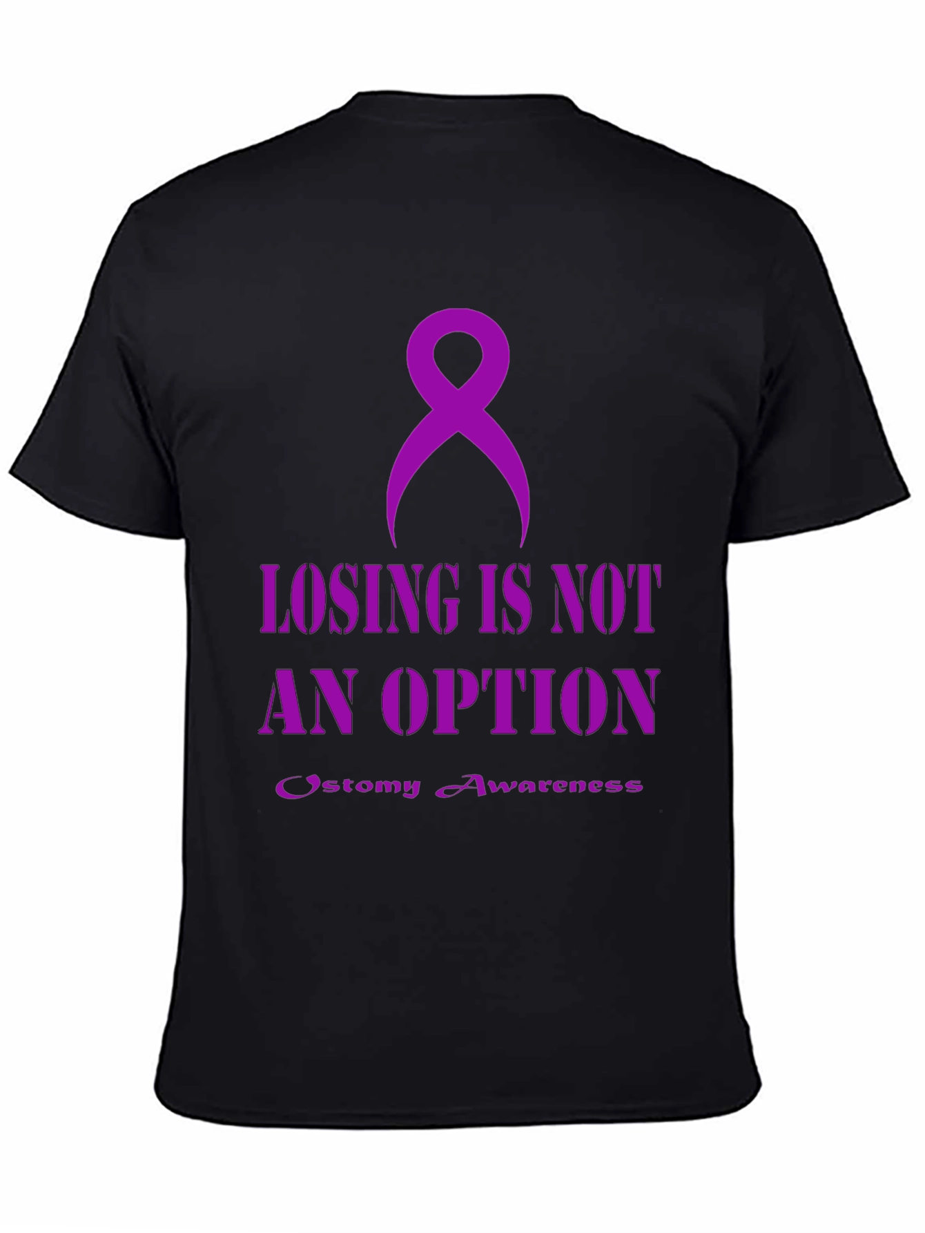 Ostomy Awareness T-Shirt - Losing is Not an Option