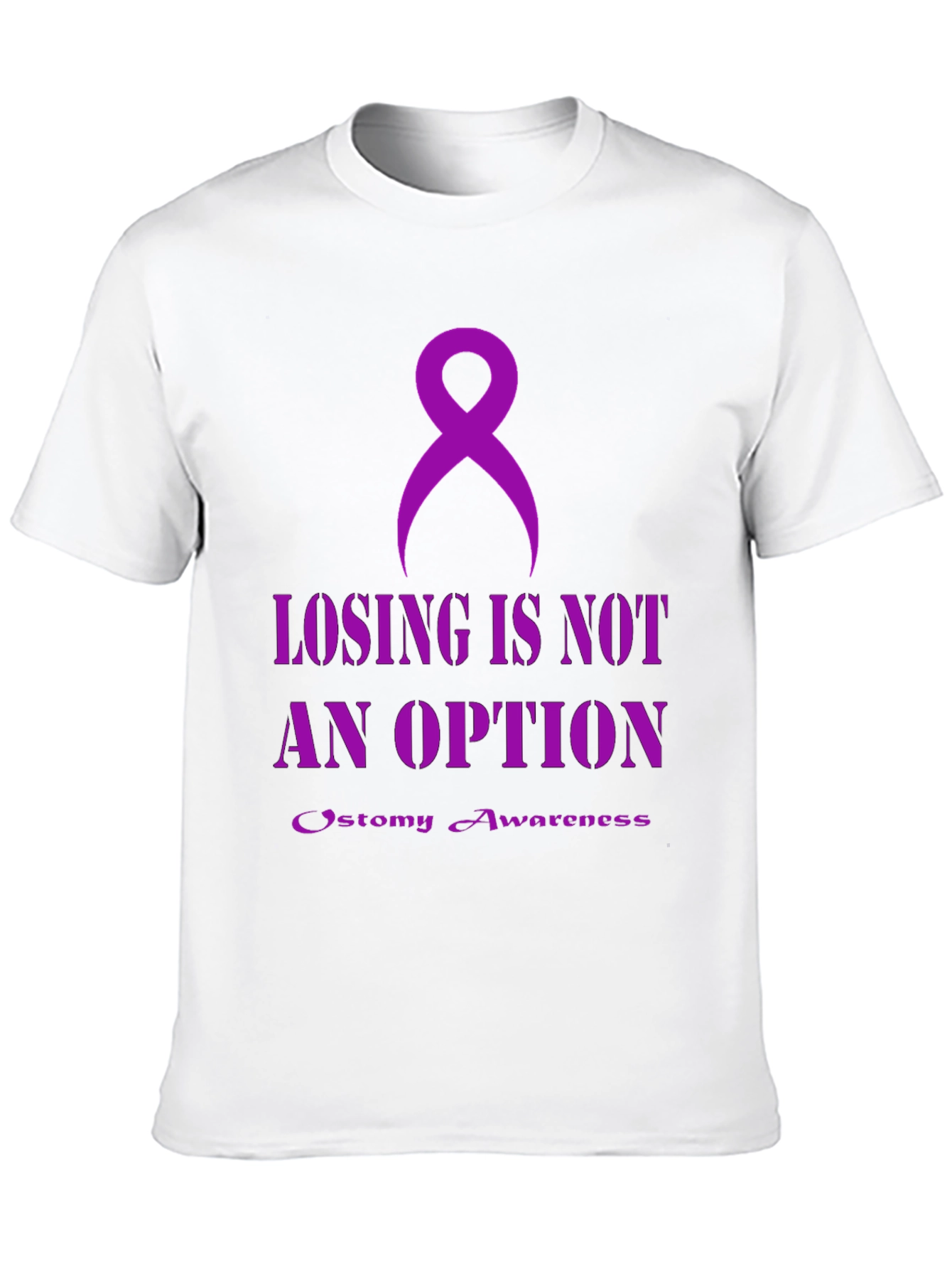 Ostomy Awareness T-Shirt - Losing is Not an Option