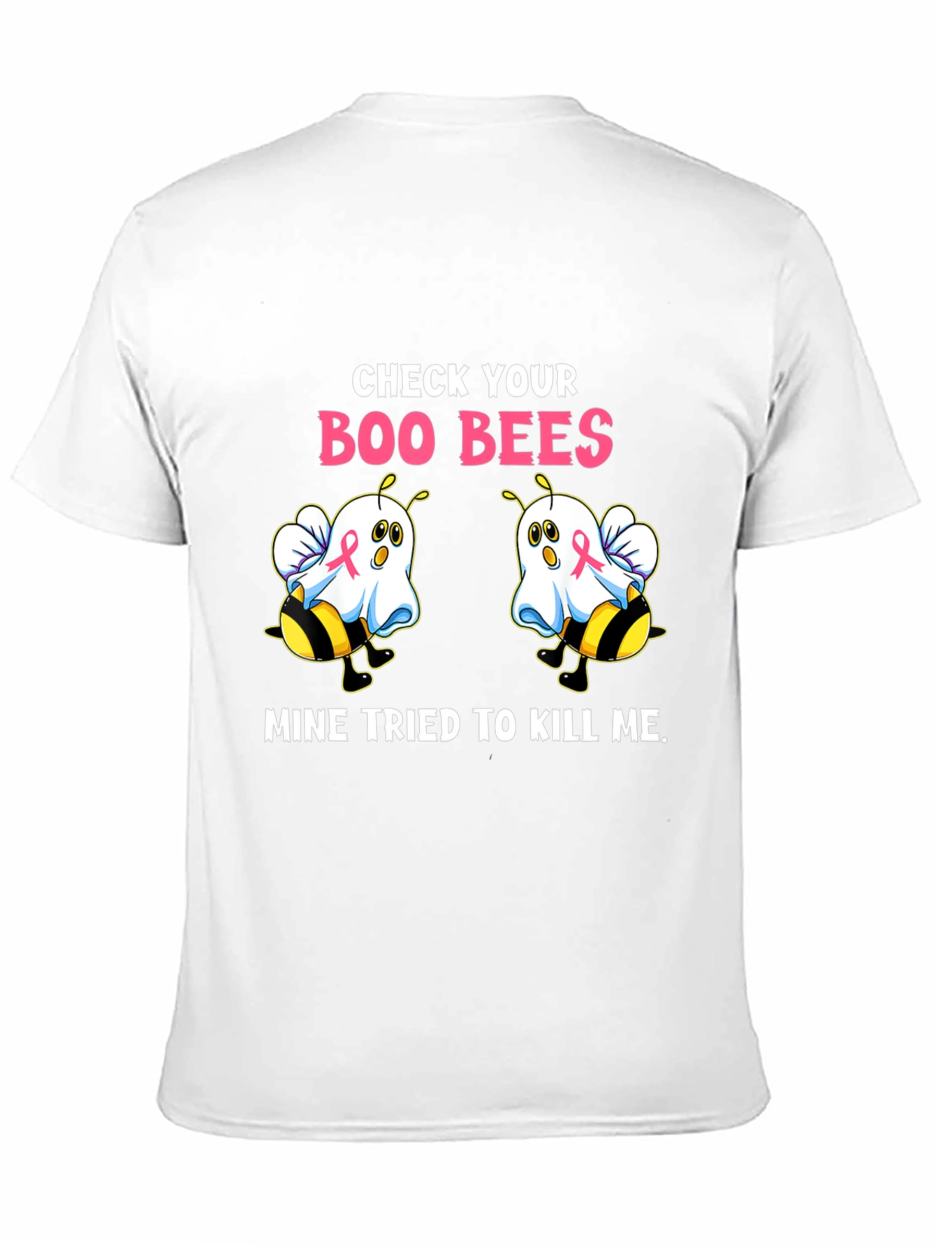 Boo Bees T-Shirt Breast Cancer Awareness Halloween Tee