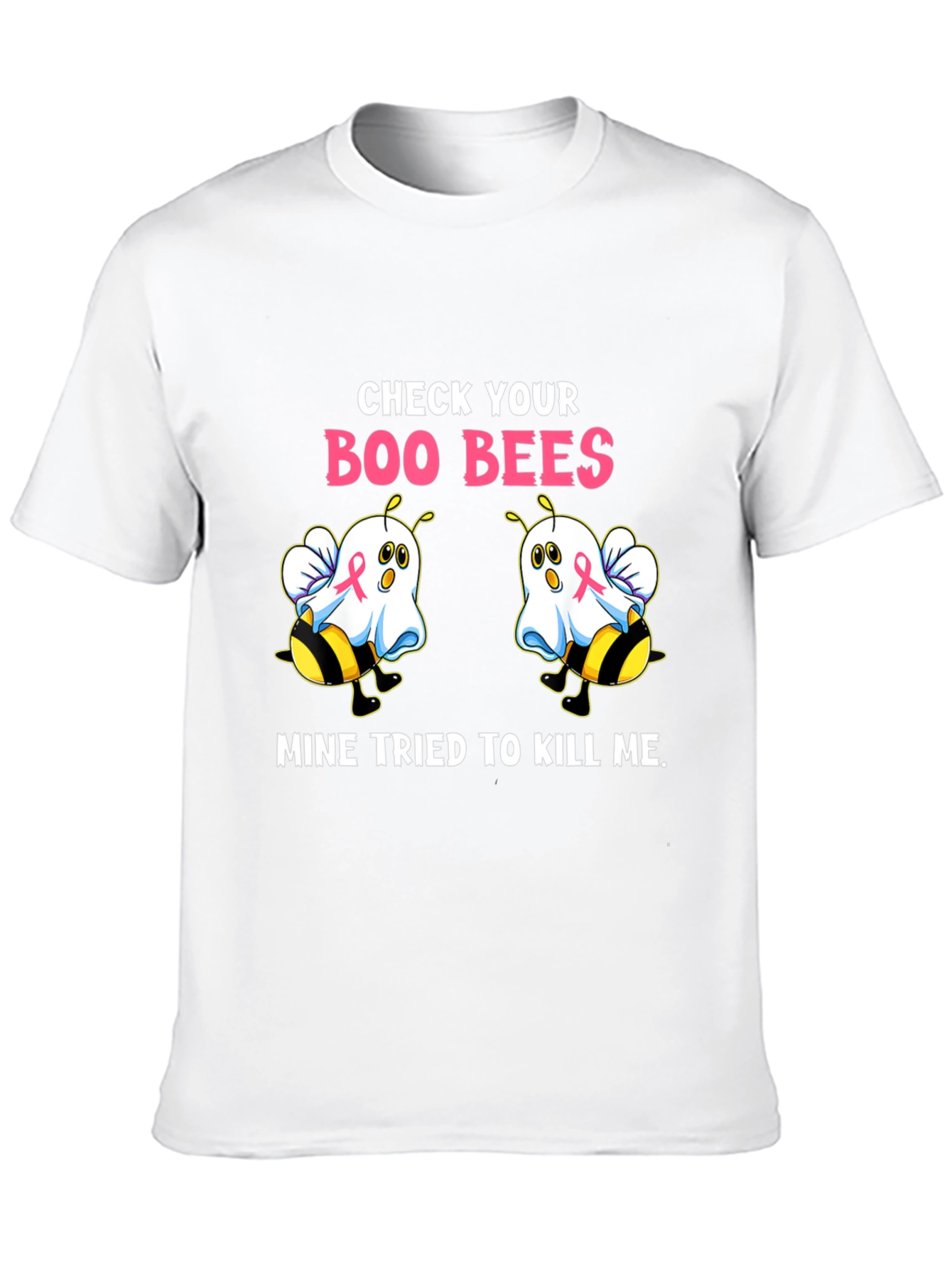Boo Bees T-Shirt Breast Cancer Awareness Halloween Tee