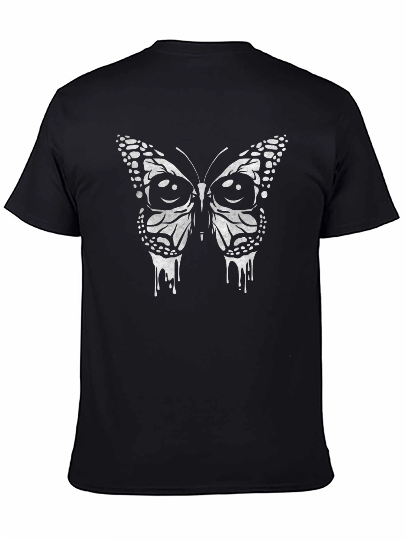 Butterfly Drip Graphic T-Shirt - Black