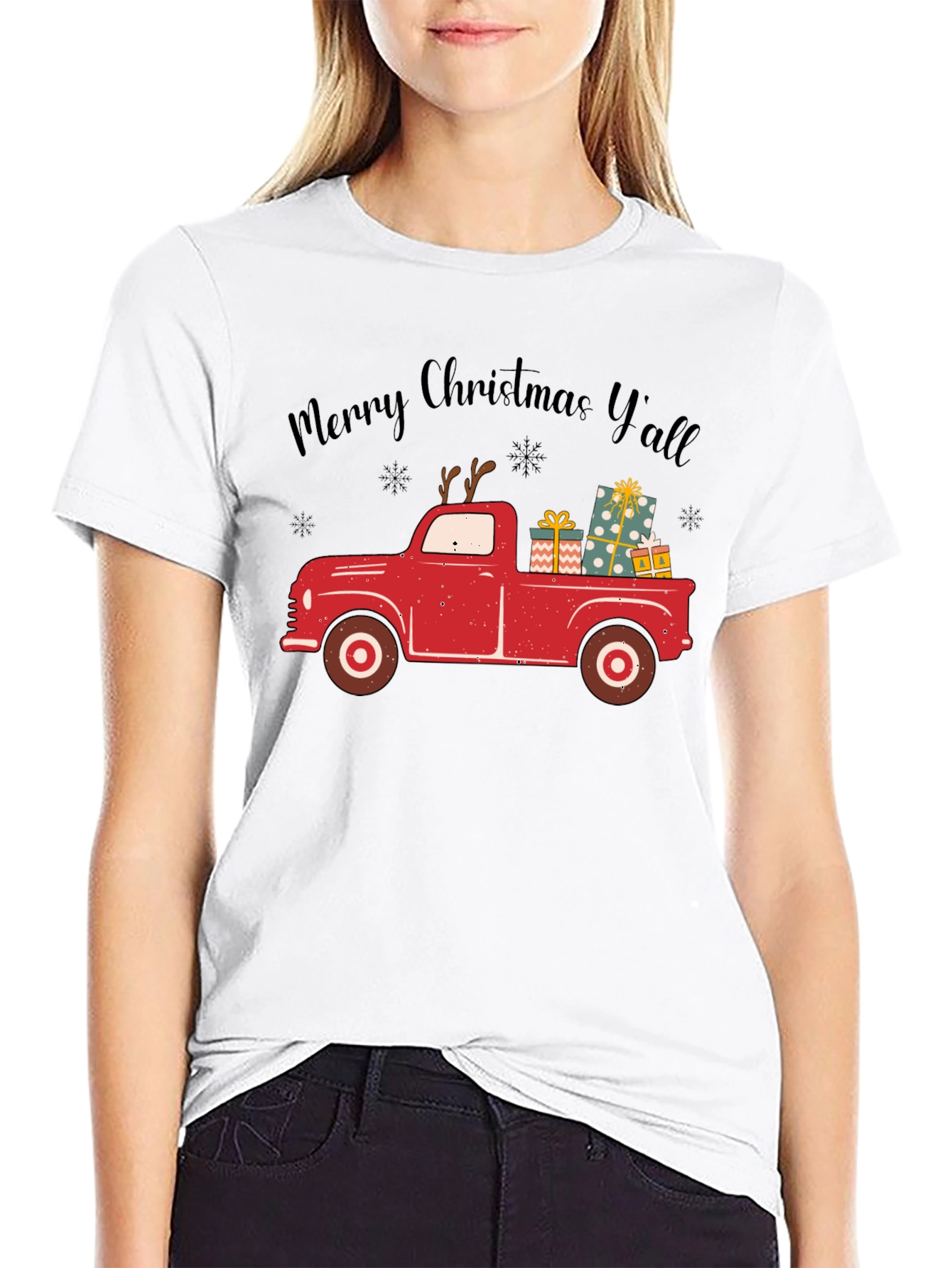 Merry Christmas Yall Truck T-Shirt