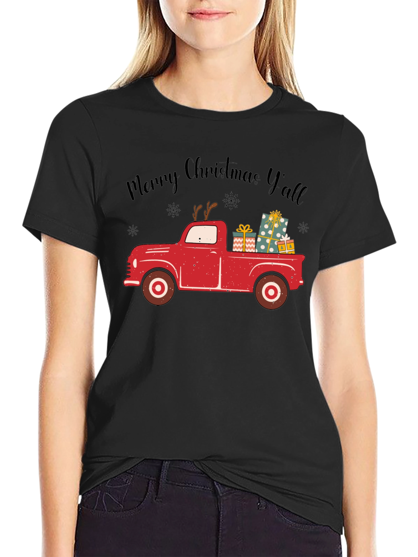 Merry Christmas Yall Truck T-Shirt