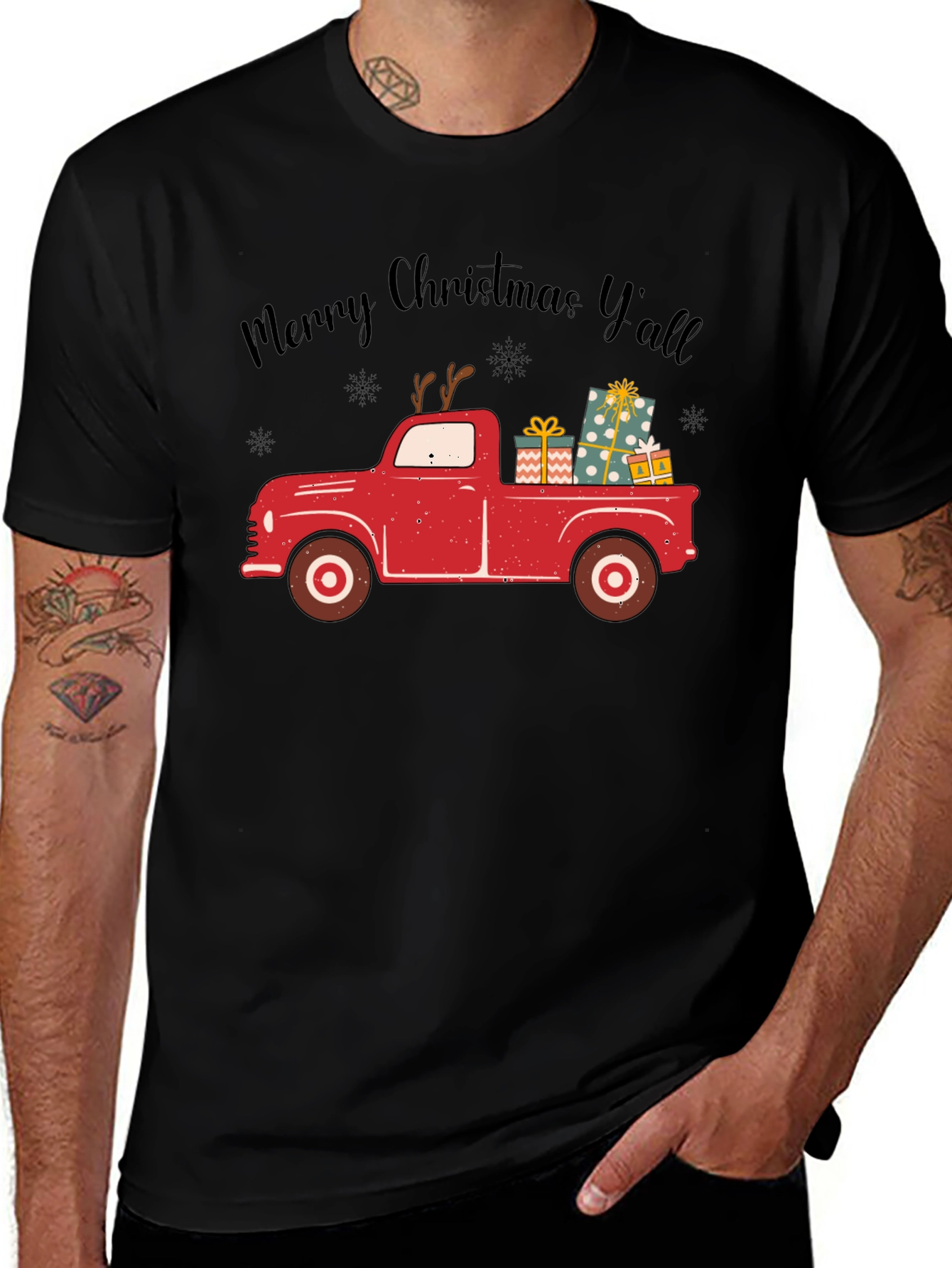 Merry Christmas Yall Truck T-Shirt
